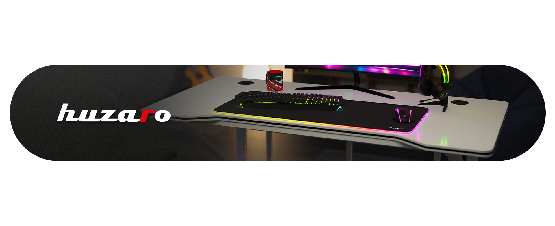 Huzaro Hero 1.6 Gaming-Schreibtisch Weiß