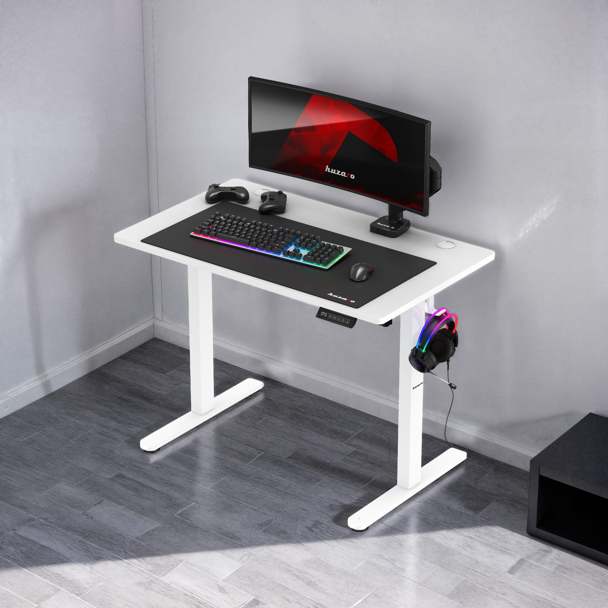 Huzaro Hero 7.9 Weiß Elektrischer Schreibtisch 100 cm x 60 cm