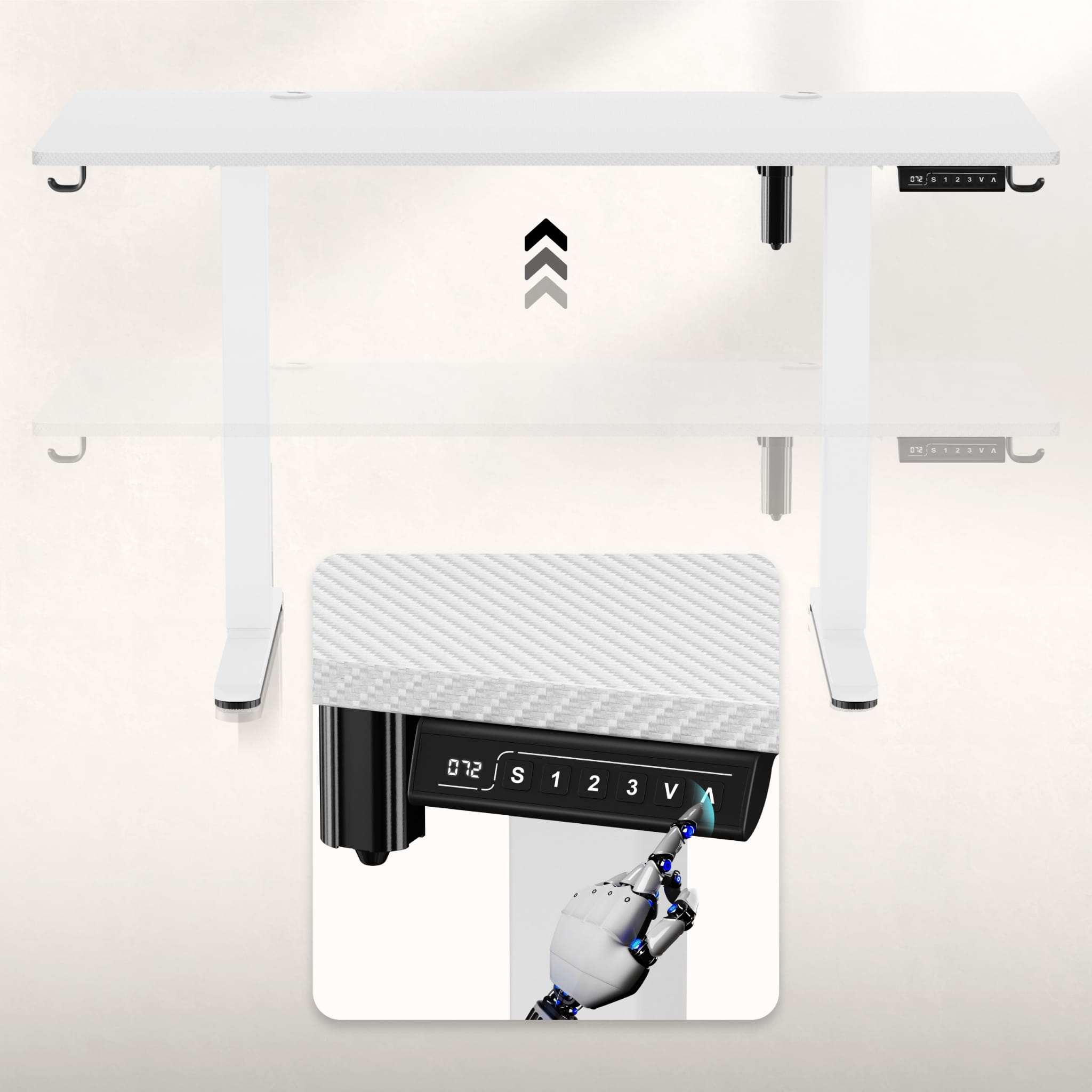 Huzaro Hero 8.2 Weiß Elektrischer Schreibtisch