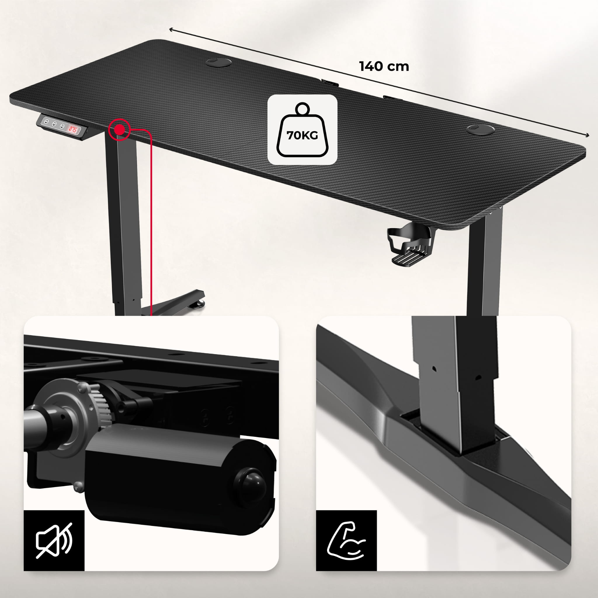 Huzaro Hero 8.5 elektrischer Schreibtisch