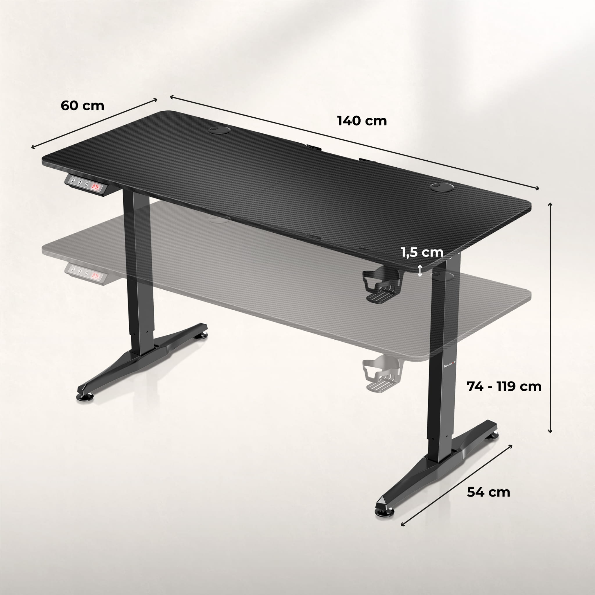Huzaro Hero 8.5 elektrischer Schreibtisch