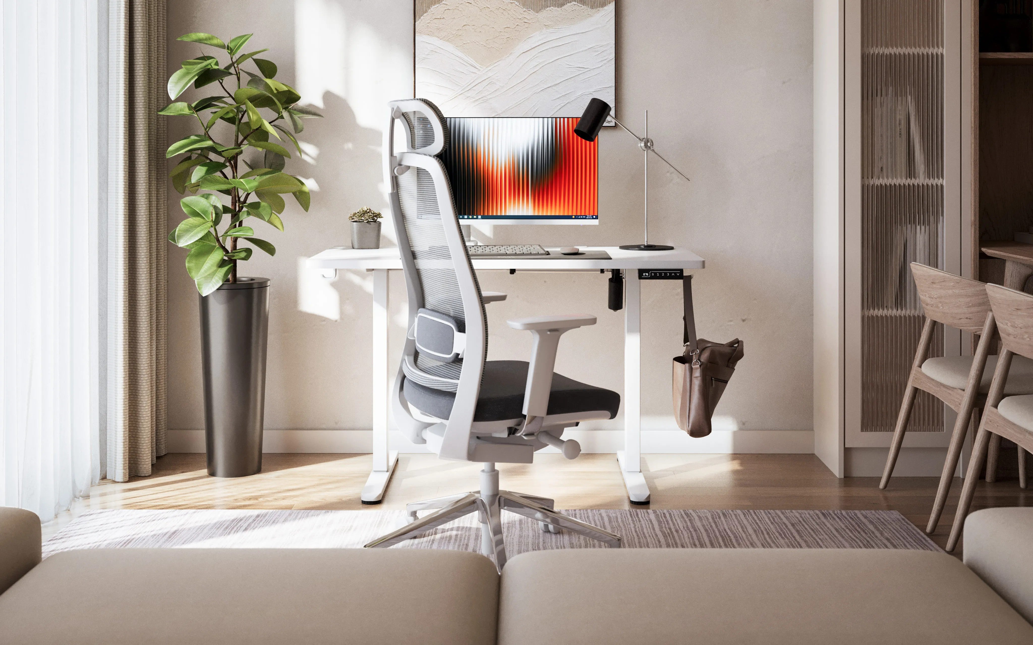 Markadler Leader 6.9 Weiß Höhenverstellbarer Schreibtisch