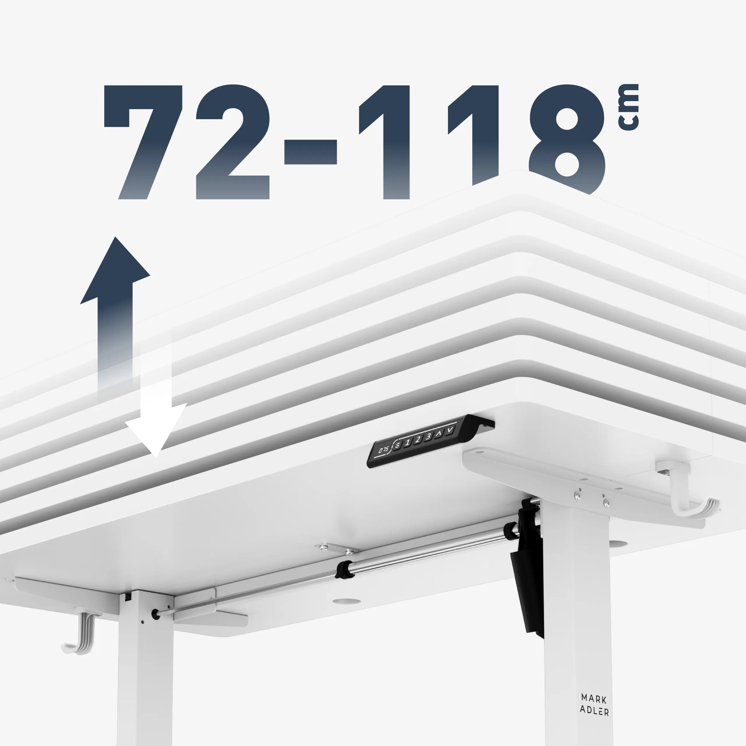 Markadler Leader 6.9 Weiß Höhenverstellbarer Schreibtisch