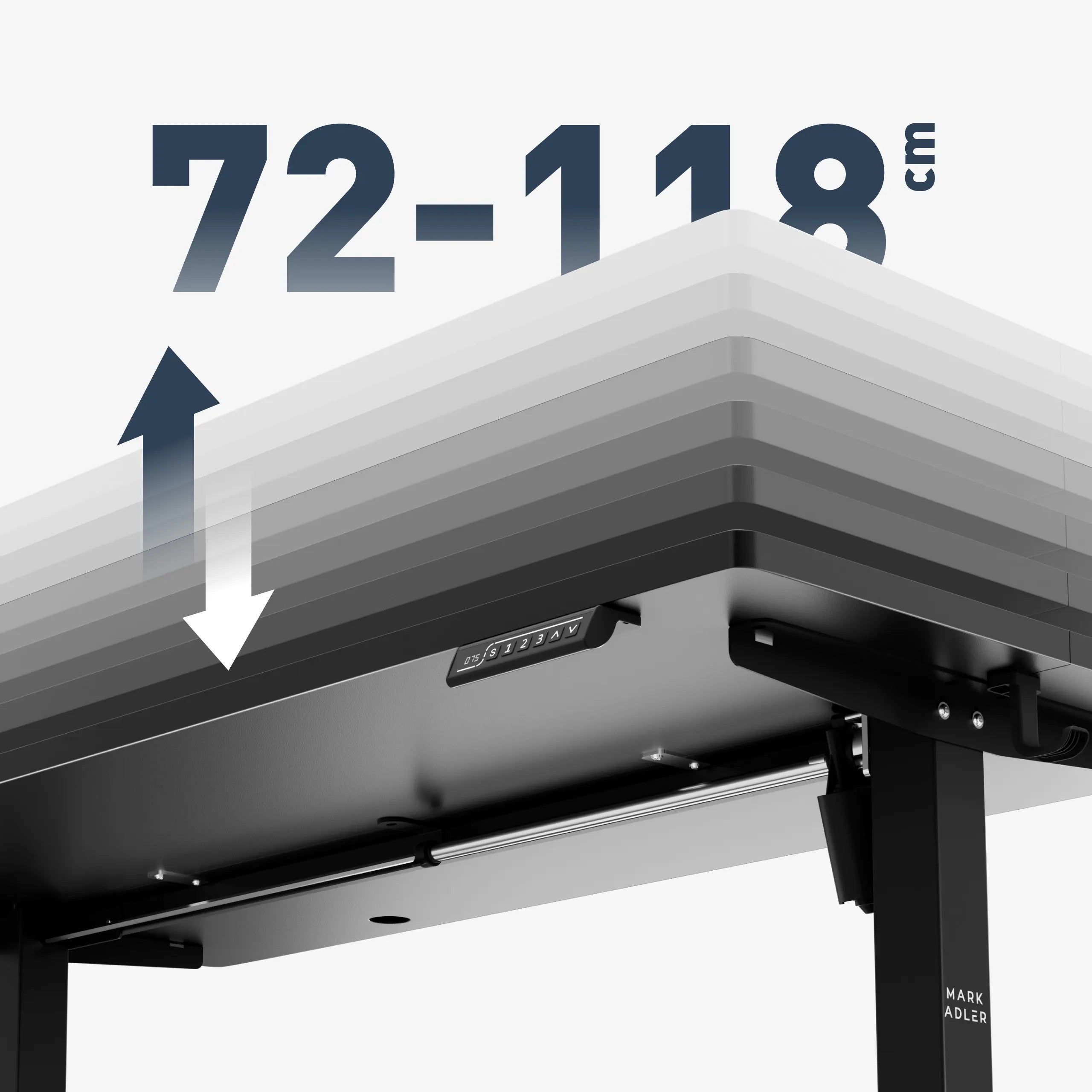 Mark Adler Leader 7.3 Schwarz Höhenverstellbarer Schreibtisch