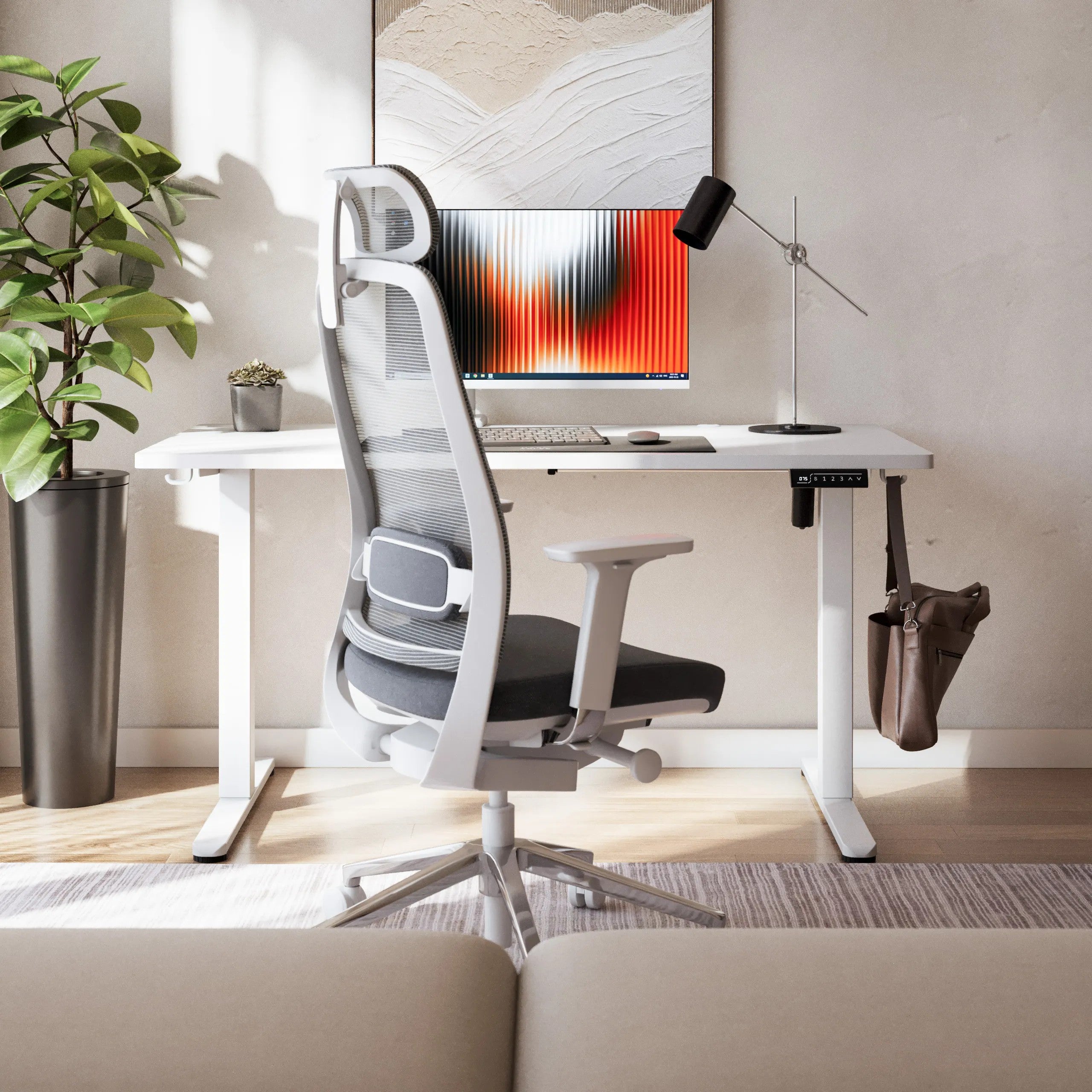 Mark Adler Leader 7.3 Weiß Höhenverstellbarer Schreibtisch