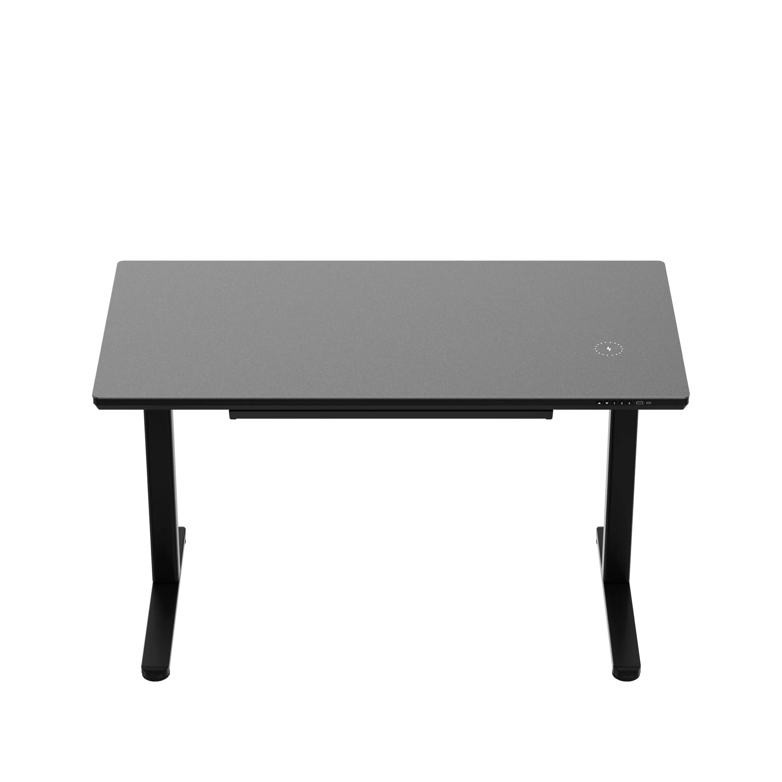 Markadler Leader 8.5 Schwarz Höhenverstellbarer Schreibtisch mit Glasplatte