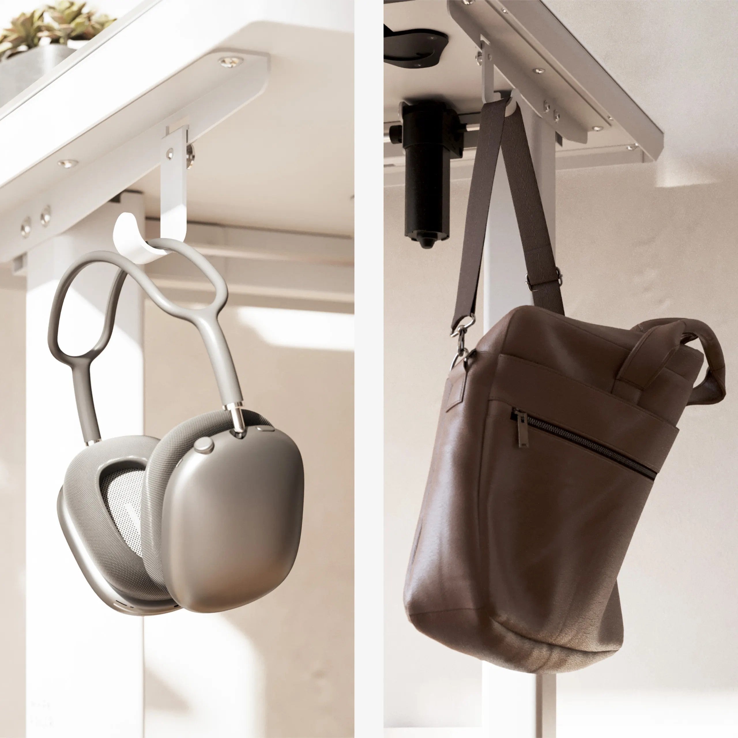 Markadler Leader 8.5 Weiß Höhenverstellbarer Schreibtisch mit Glasplatte