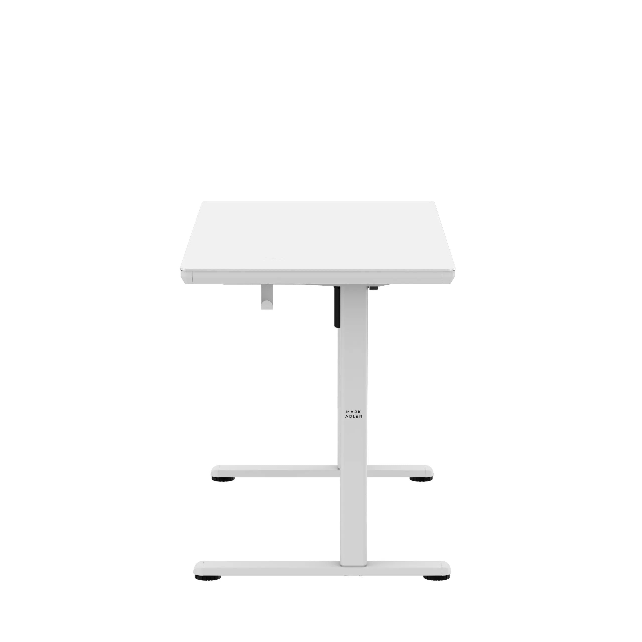 Markadler Leader 8.5 Weiß Höhenverstellbarer Schreibtisch mit Glasplatte