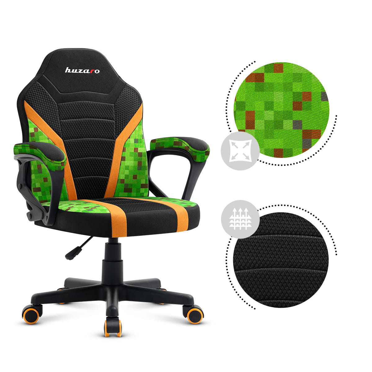 HUZARO RANGER 1.0 Pixel Mesh Gaming-Stuhl für Kinder