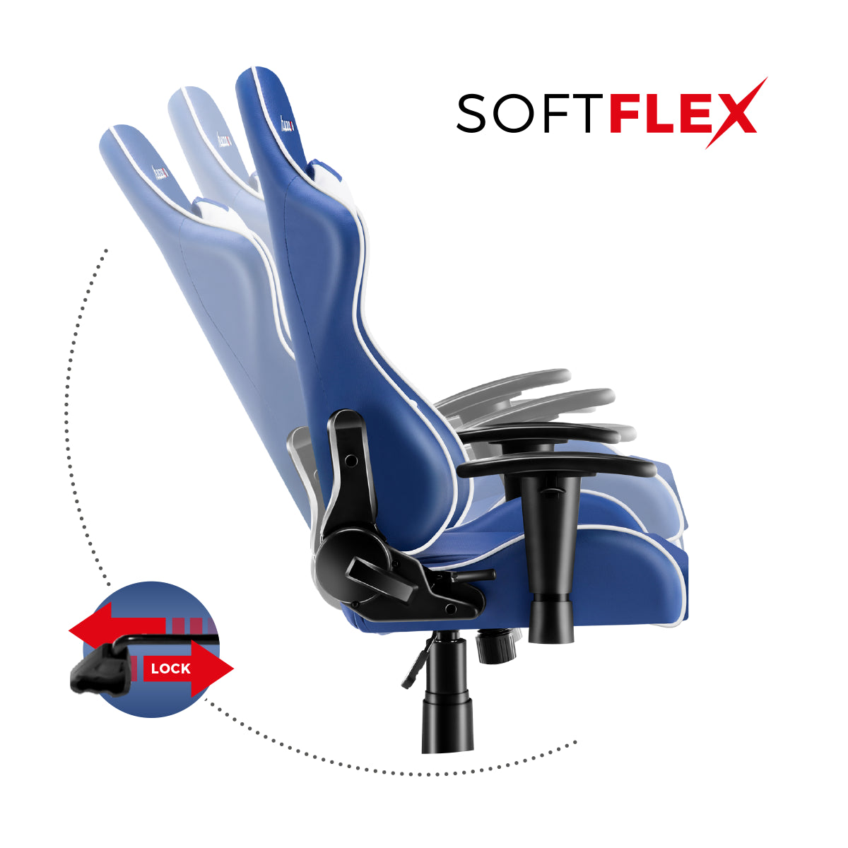 HUZARO RANGER 6.0 Blau Gaming-Stuhl für Kinder