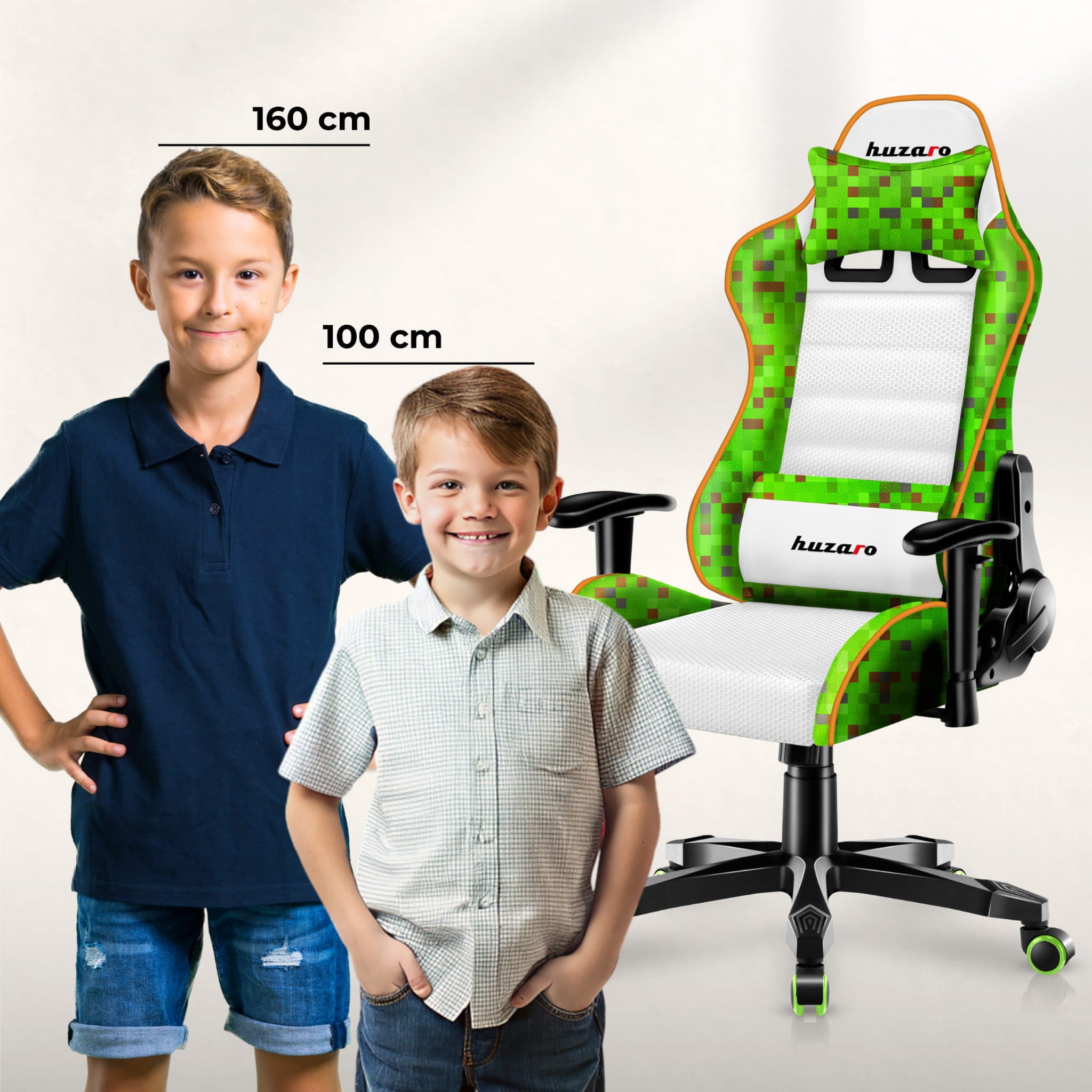 Huzaro Ranger 6.0 Pixel White Gaming-Stuhl für Kinder