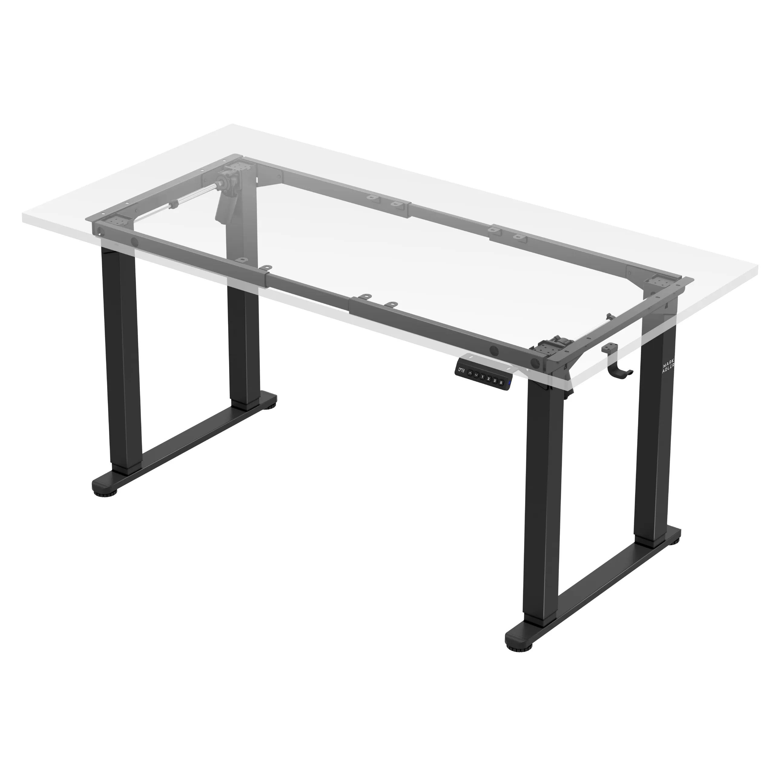 Mark Adler Xeno 5.0 Schwarzer elektrischer Schreibtischrahmen mit zwei Motoren 