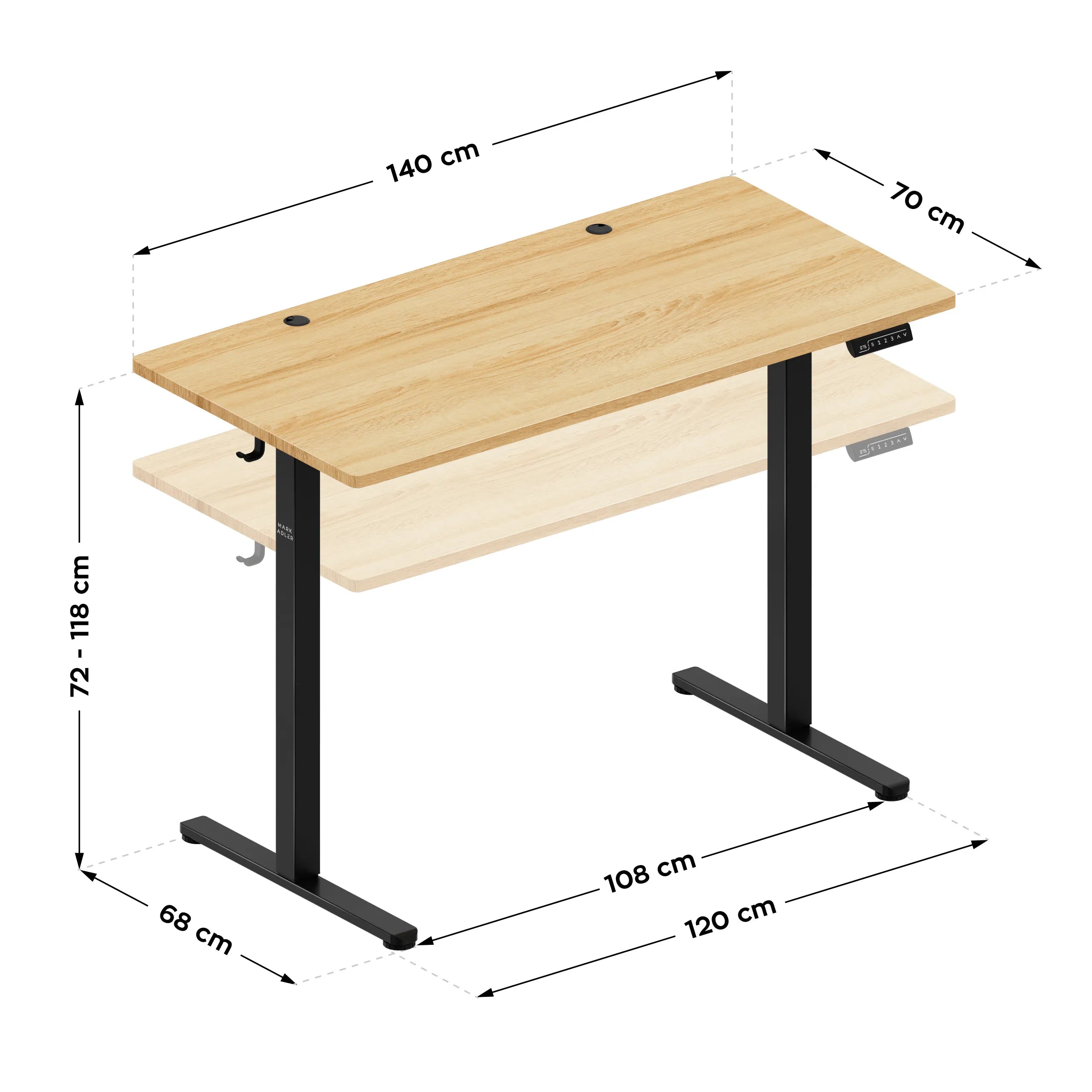 Mark Adler Leader 7.3 Craft Höhenverstellbarer Schreibtisch