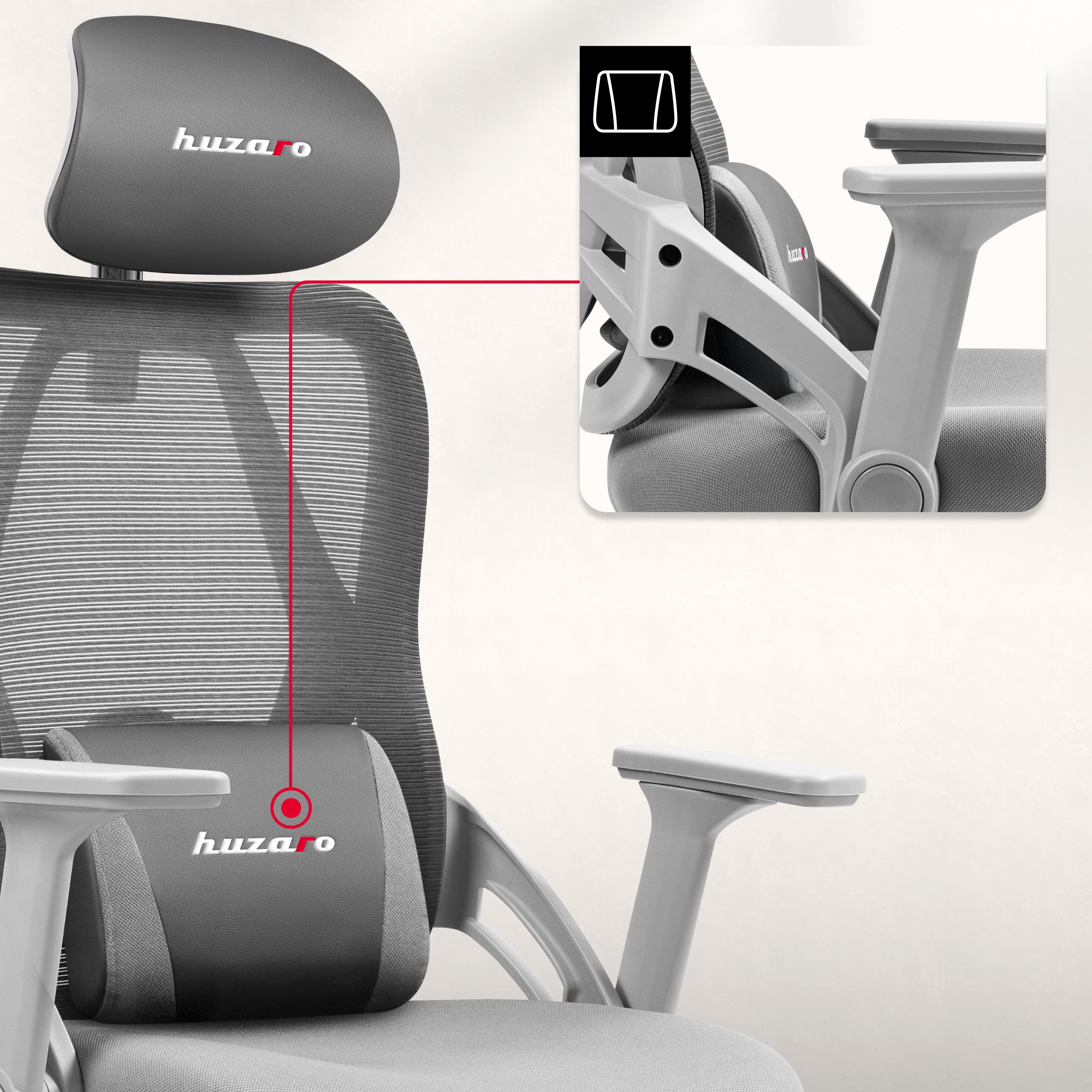 Huzaro Combat 2.7 Gaming-Stuhl Grey