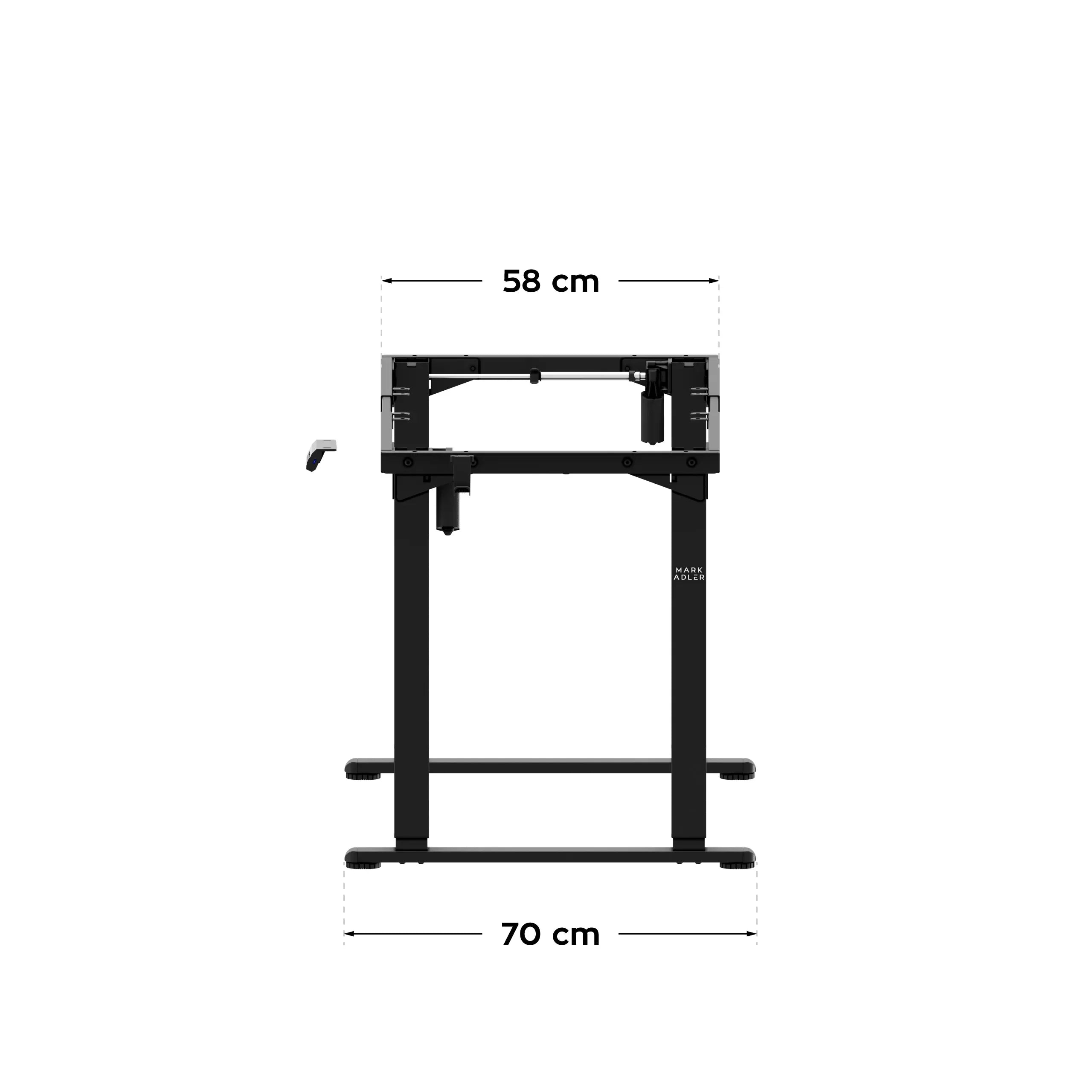 Mark Adler Xeno 5.0 Schwarzer elektrischer Schreibtischrahmen mit zwei Motoren 