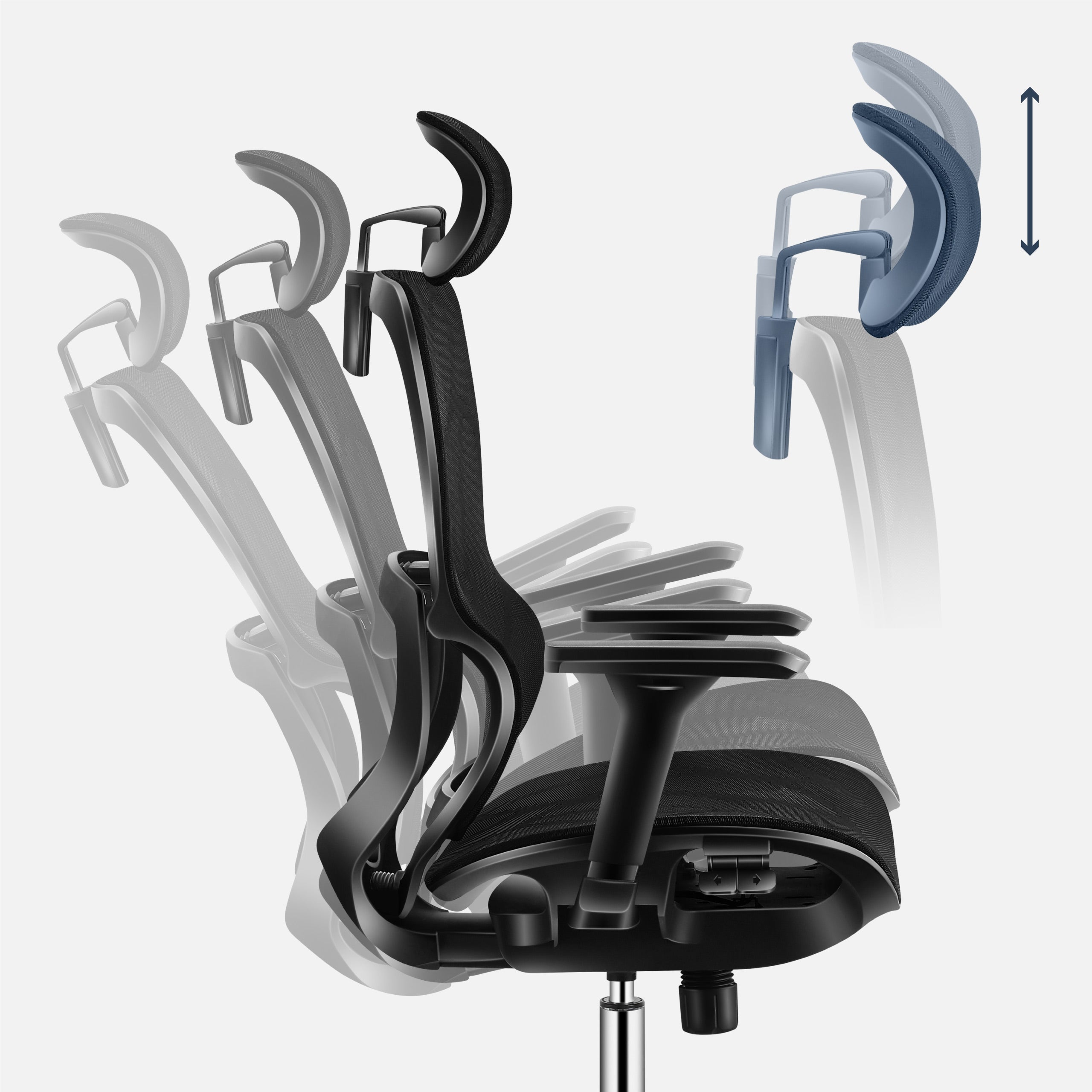 Rückenlehnenkippen mit Schloss