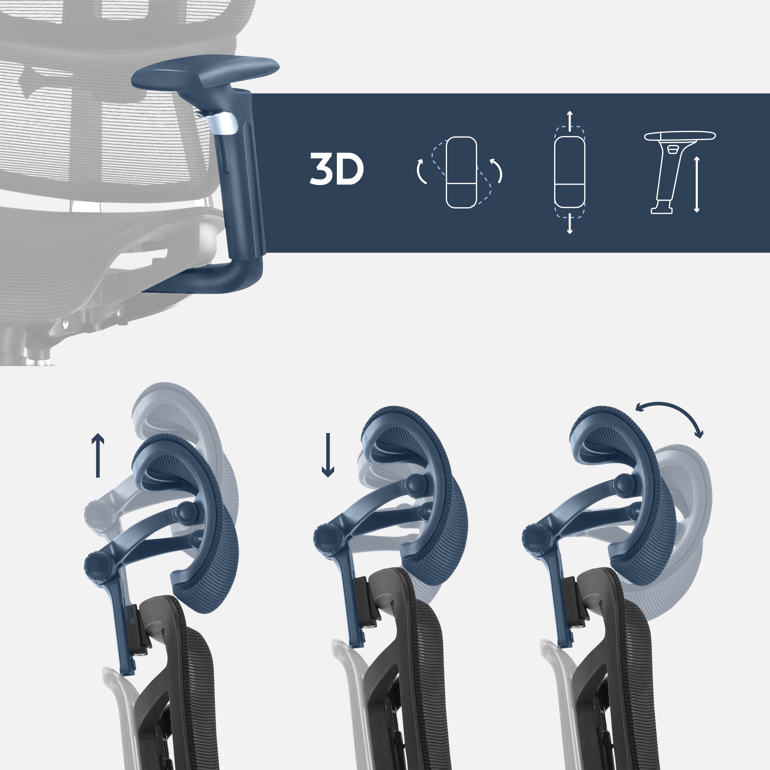 Verstellbare 3D-Kopfstütze