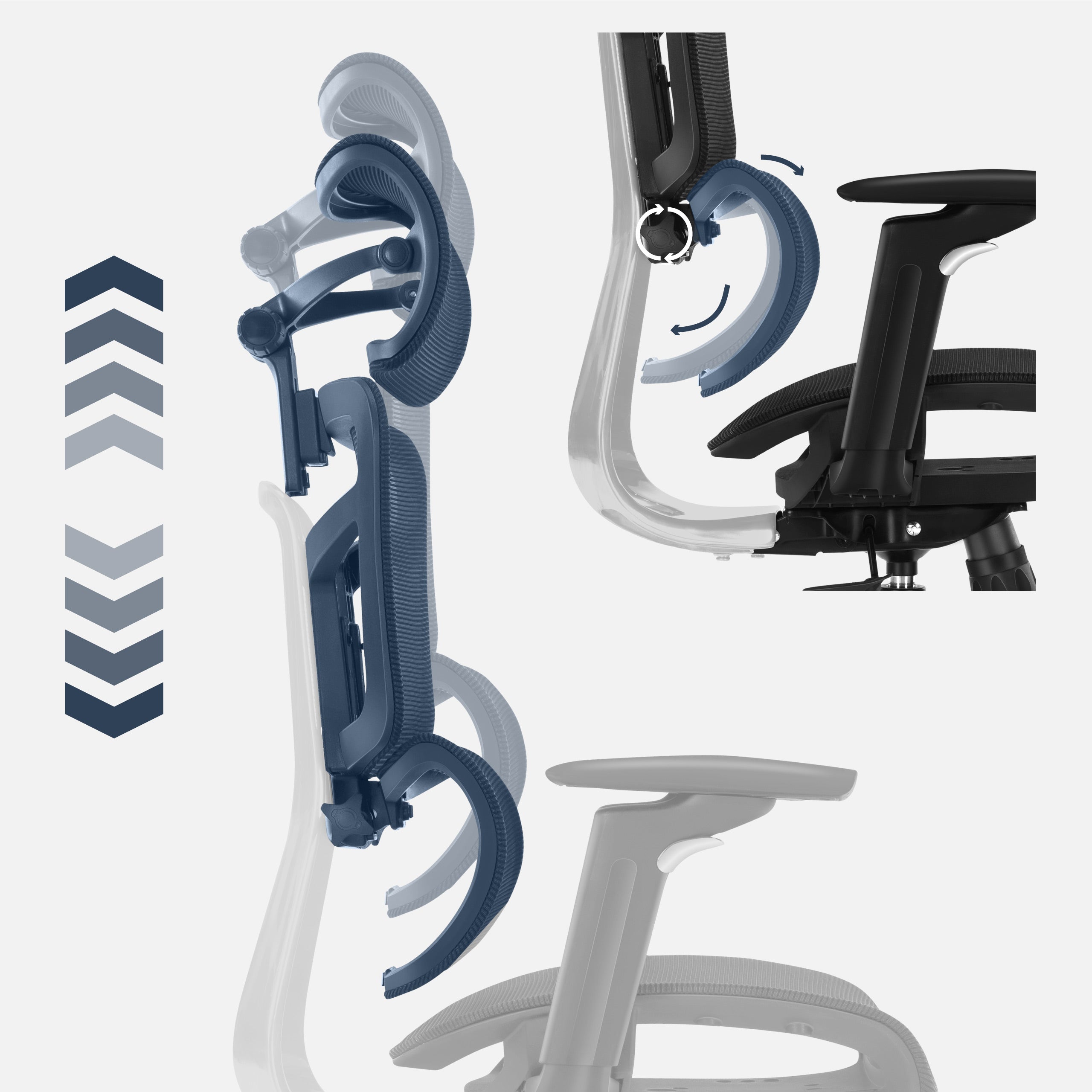 Verstellbare Rückenlehnenhöhe