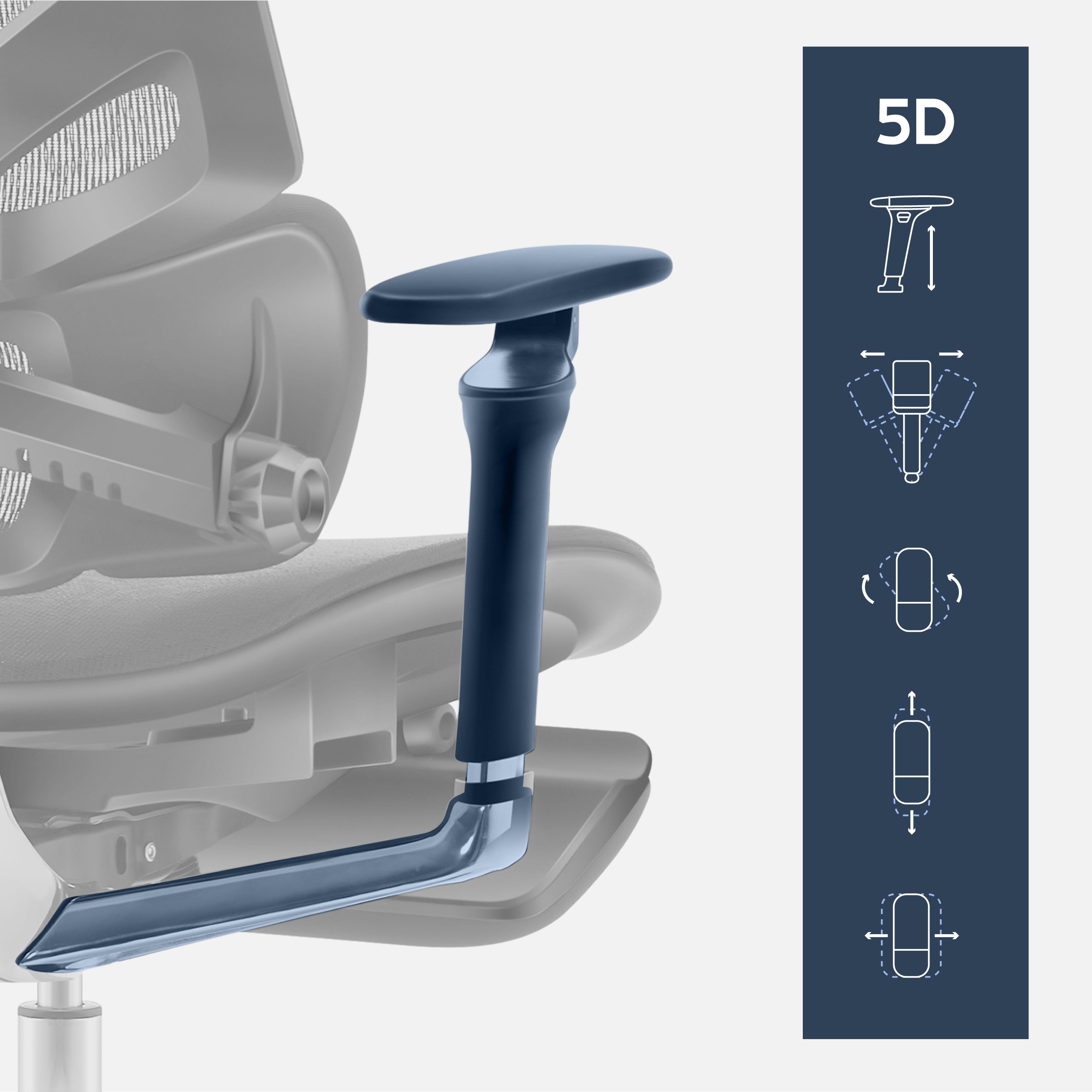 Armlehnen 5D – volle Bewegungsfreiheit