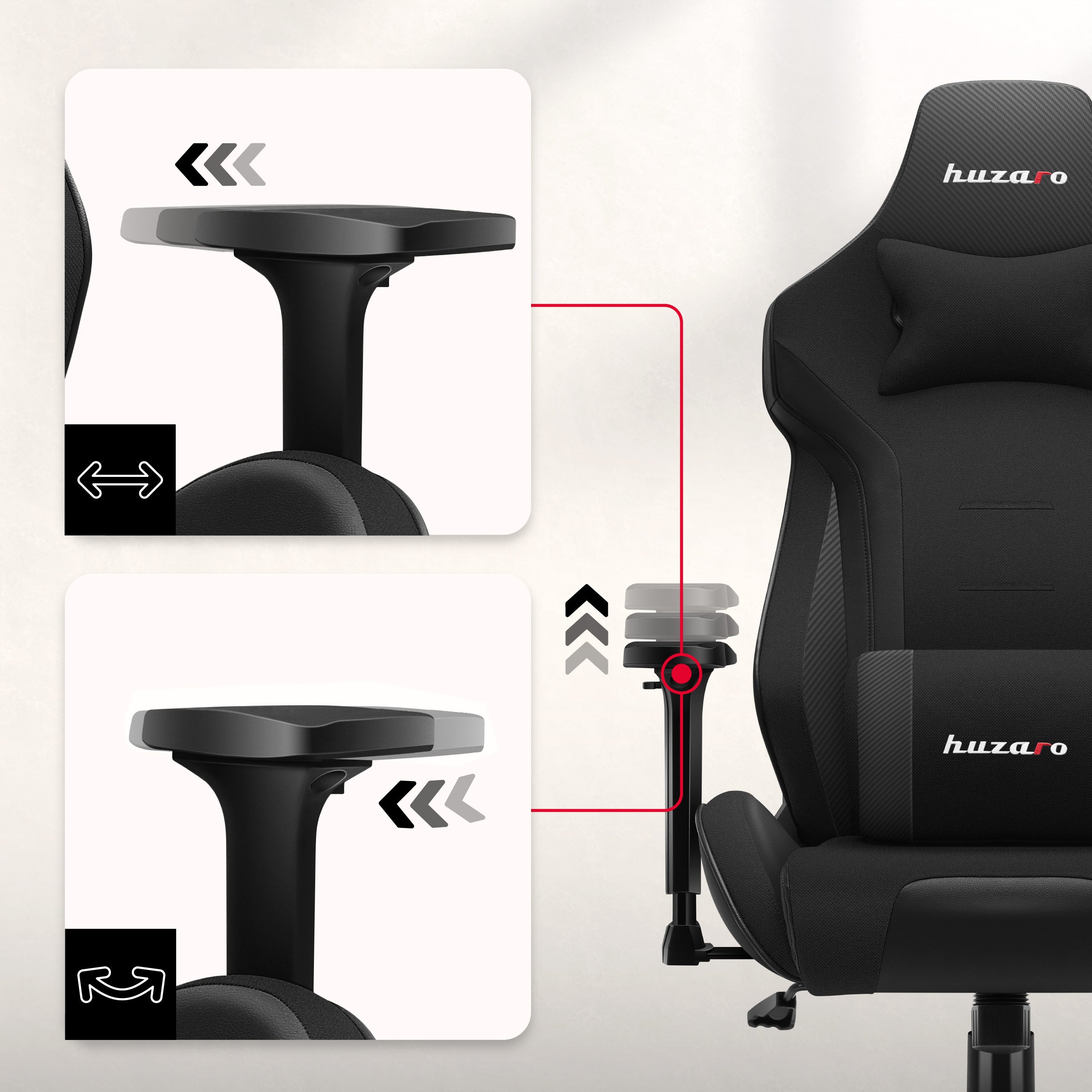 HUZARO FORCE 7.6 Gaming-Stuhl Schwarz