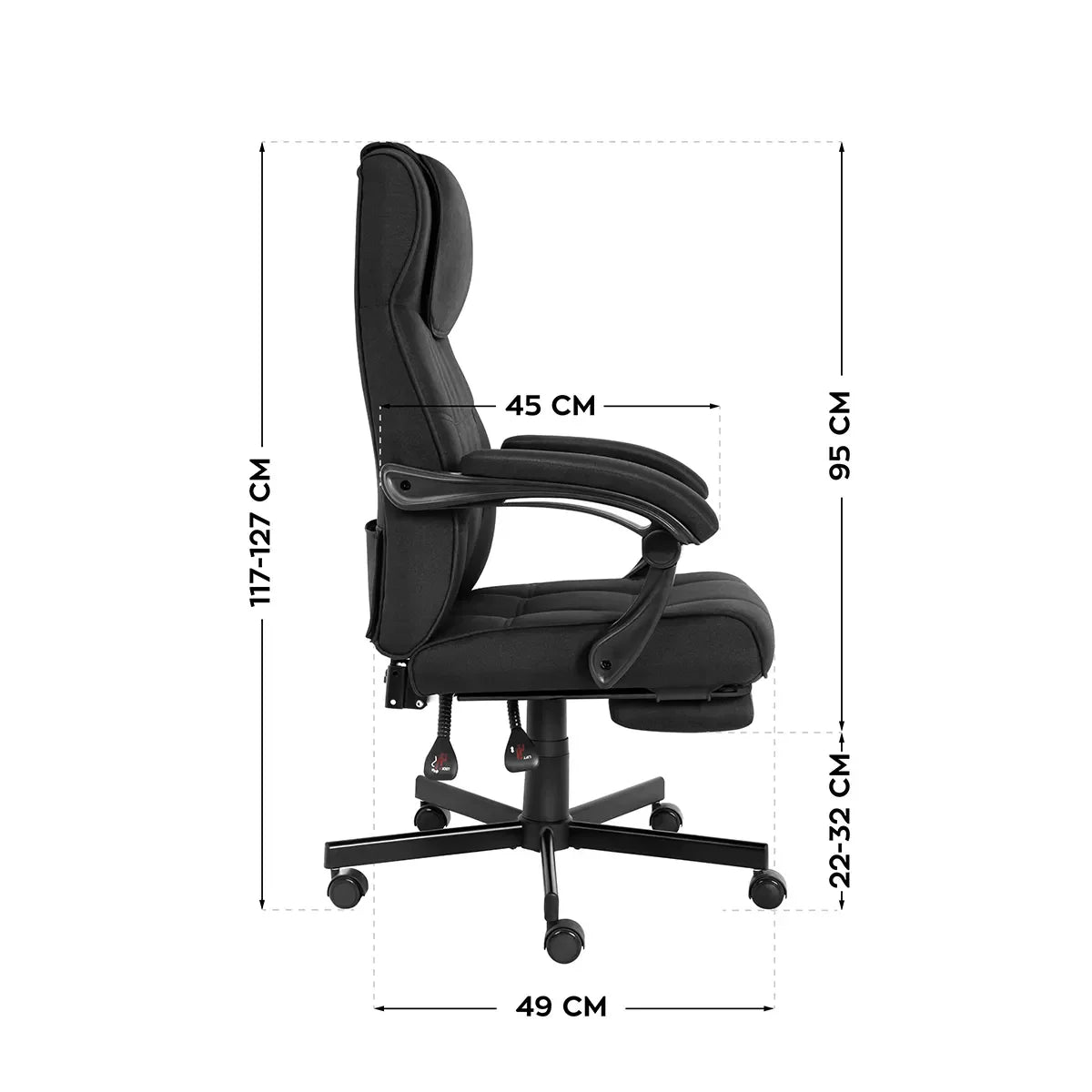 Mark Adler Boss 5.3 Schwarzer Massage-Bürostuhl 