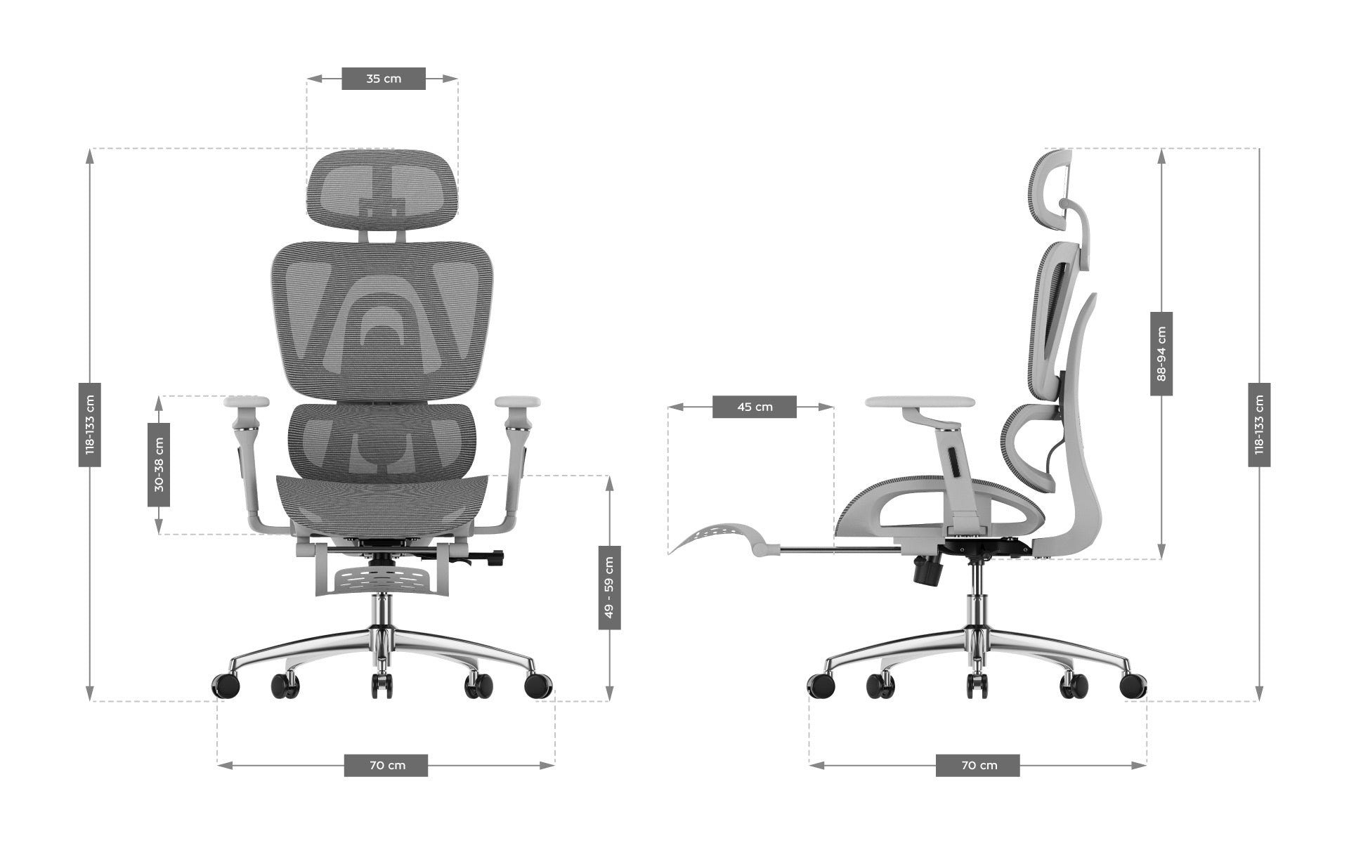 Mark Adler Expert 7.9 Grau Ergonomischer Bürostuhl