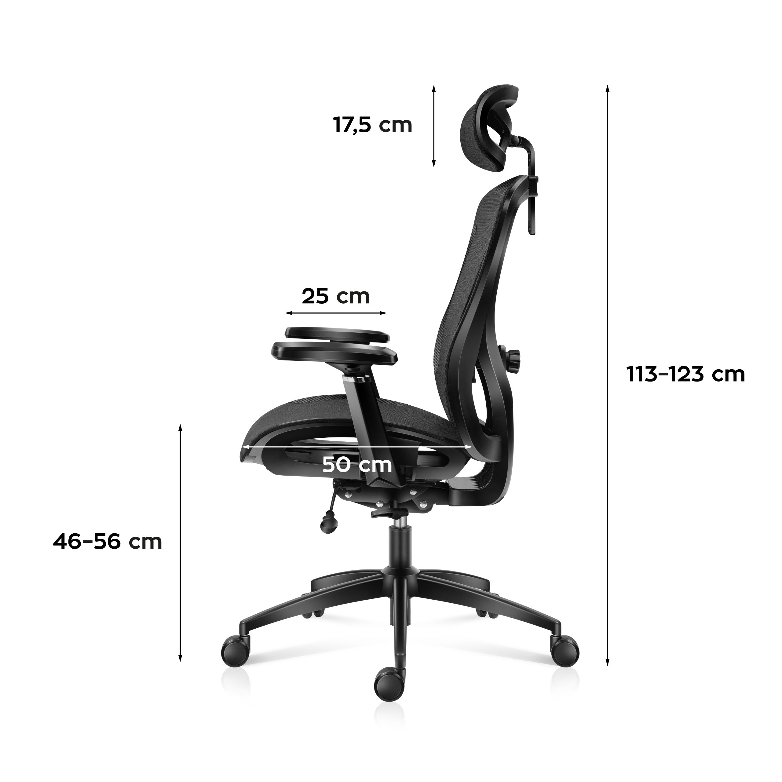 Bürostuhl Combat 7.3 Black Mesh