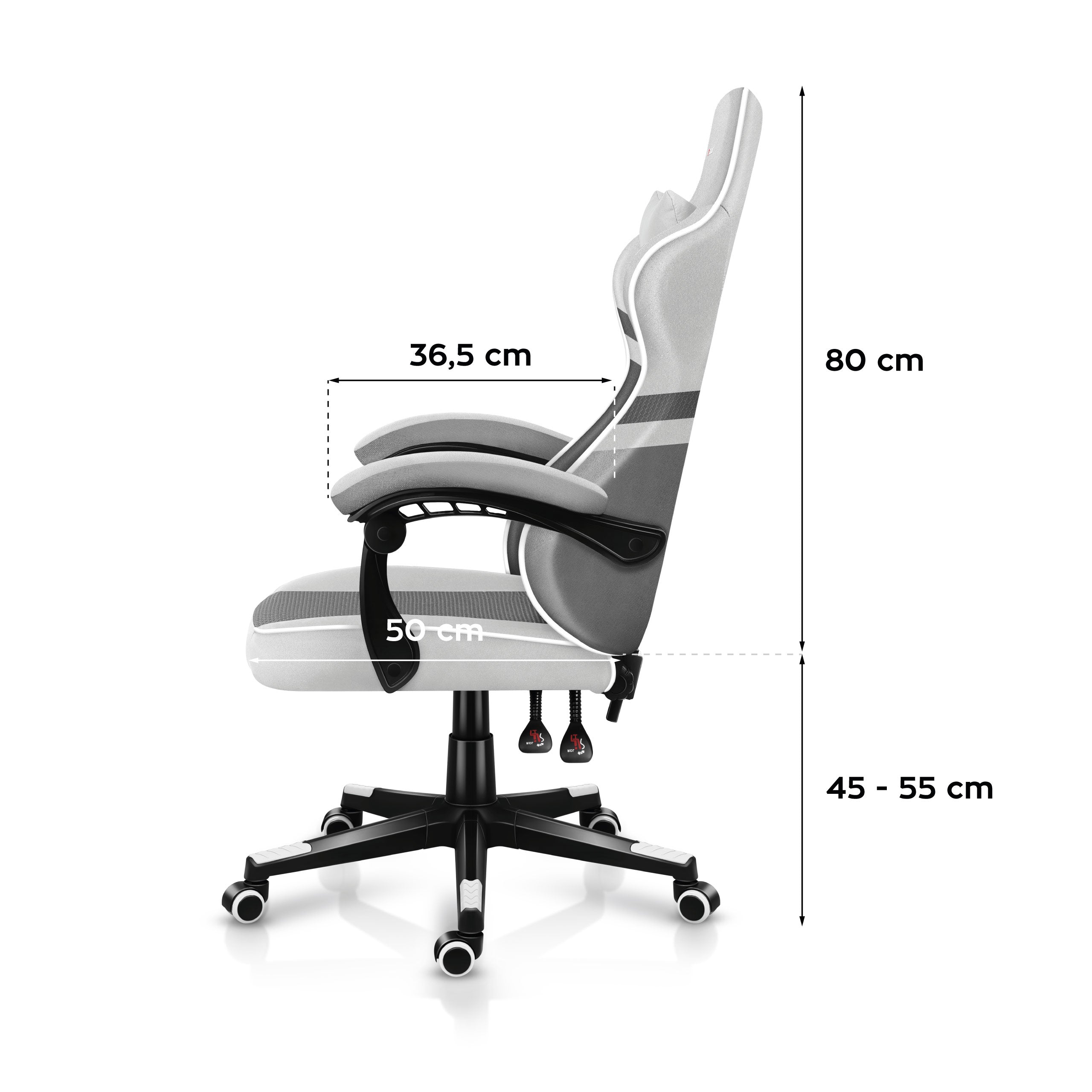 HUZARO FORCE 4.4 Weiß Mesh Gaming-Stuhl