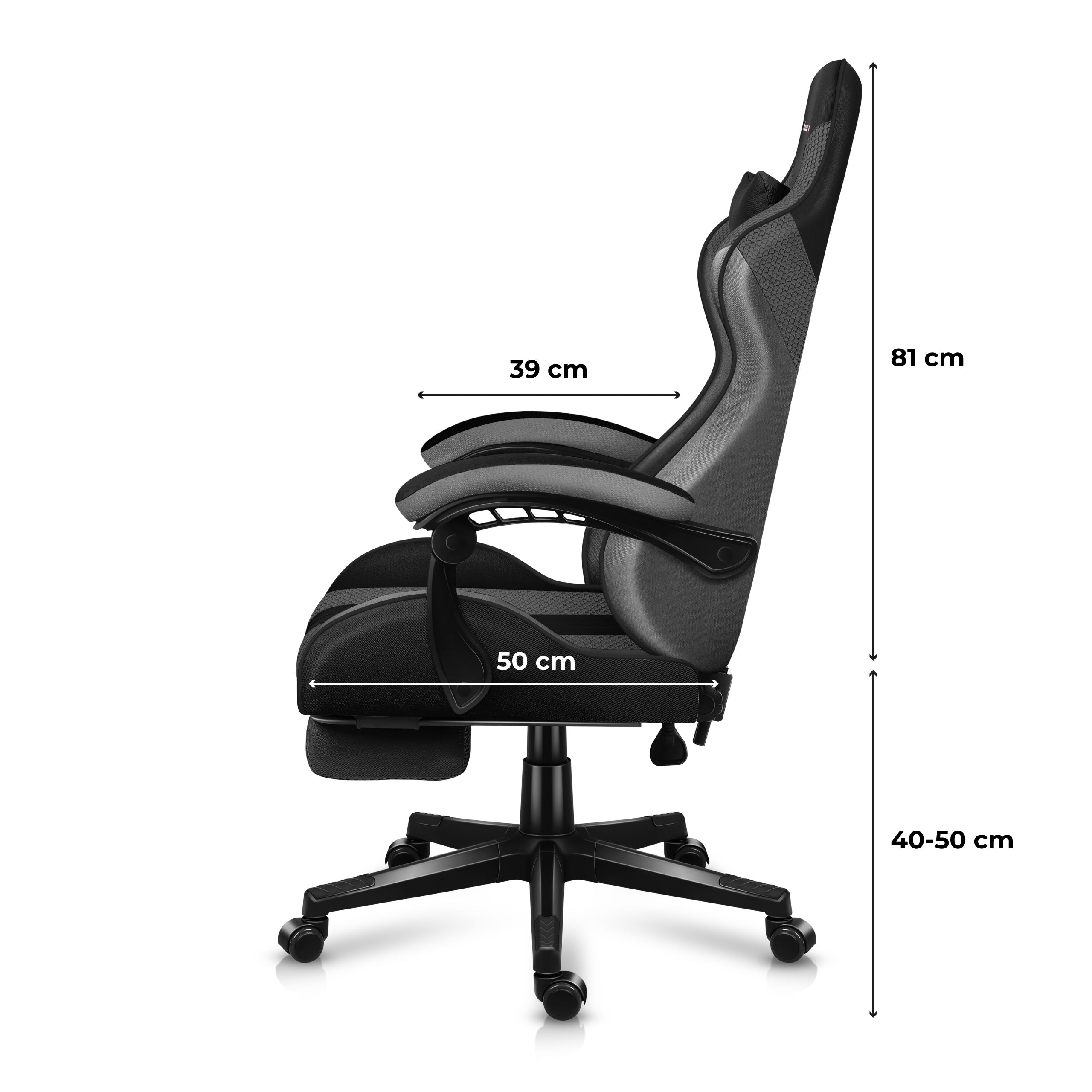 Huzaro Force 4.7 Grau Mesh Gaming-Stuhl