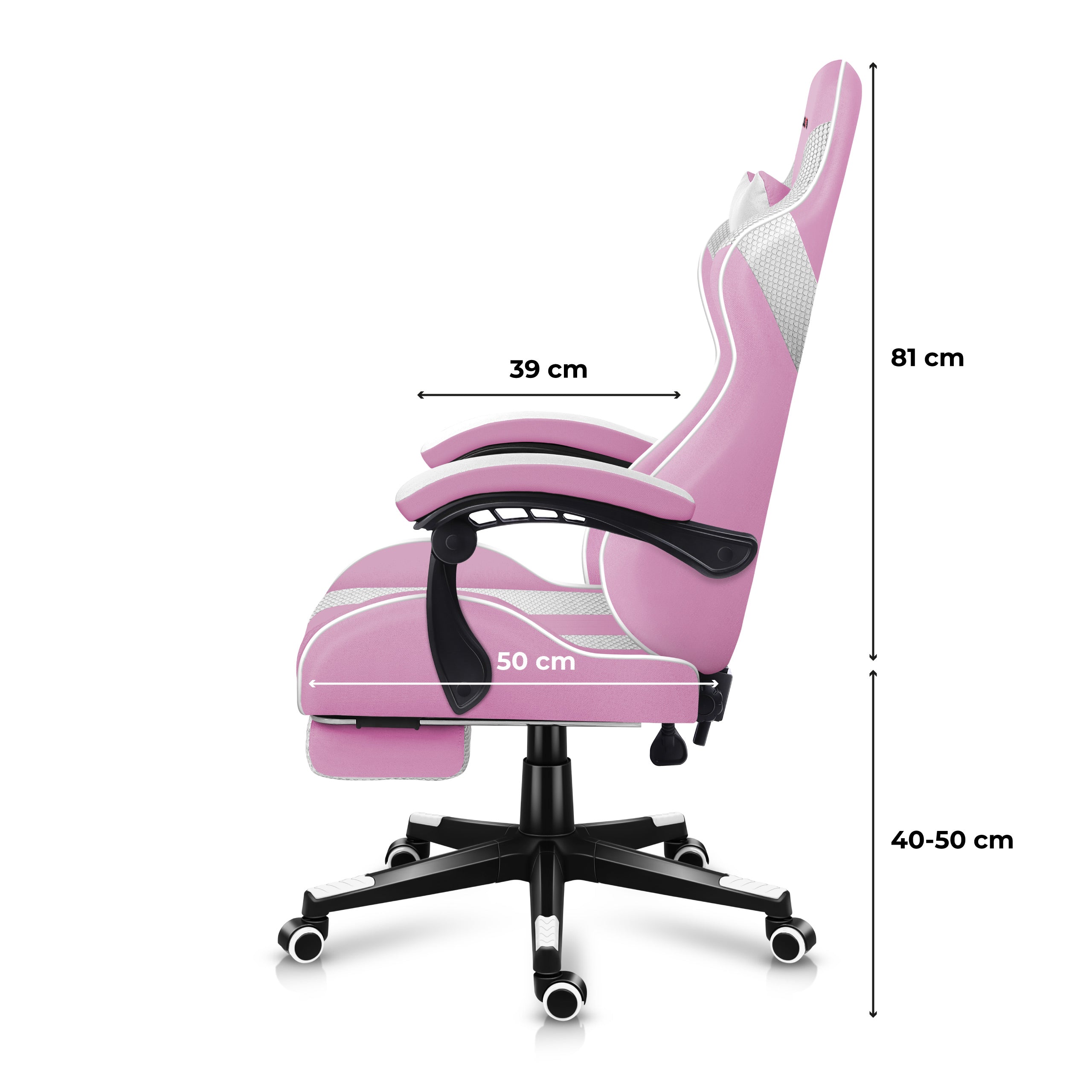 Huzaro Force 4.7 Pink Mesh Gaming-Stuhl