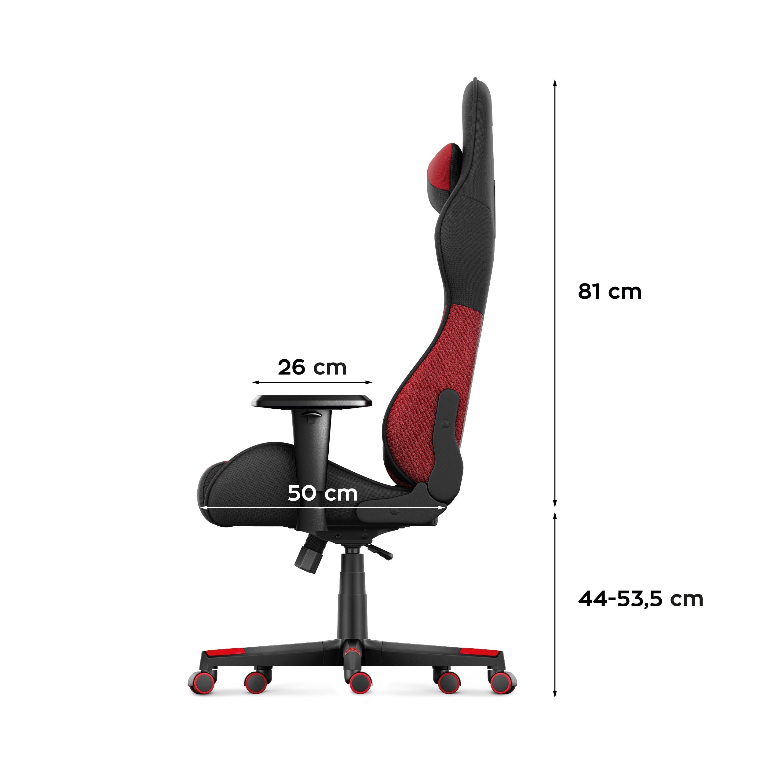 HUZARO FORCE 6.2 Rot Mesh Gaming-Stuhl