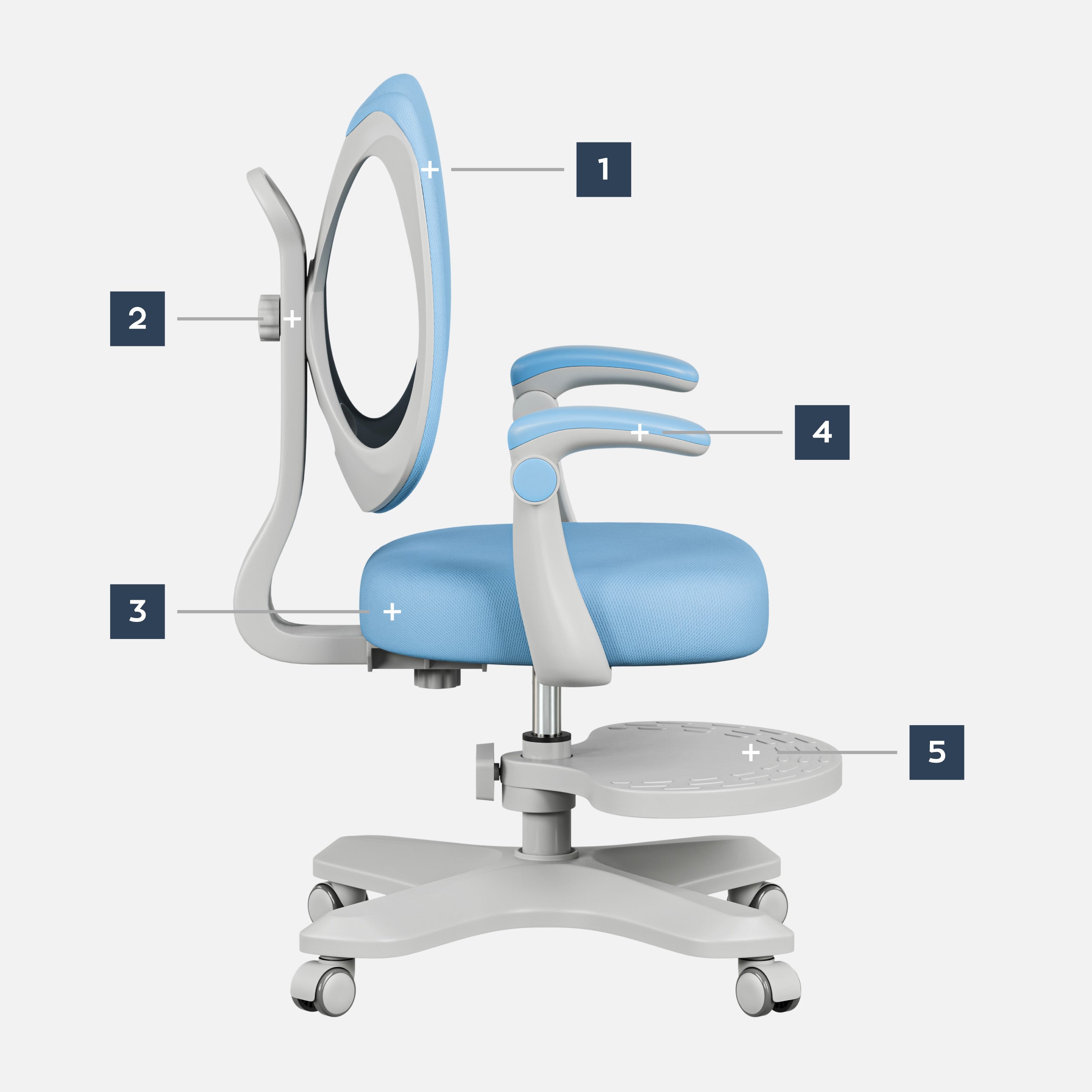 Mark Adler Junior 4.6 Blau ergonomischer Kinderstuhl