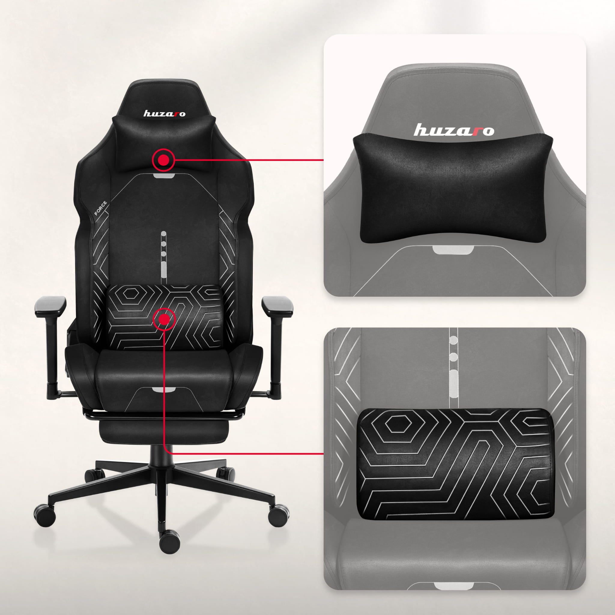 Huzaro Force 8.1 Schwarz Gaming Stuhl