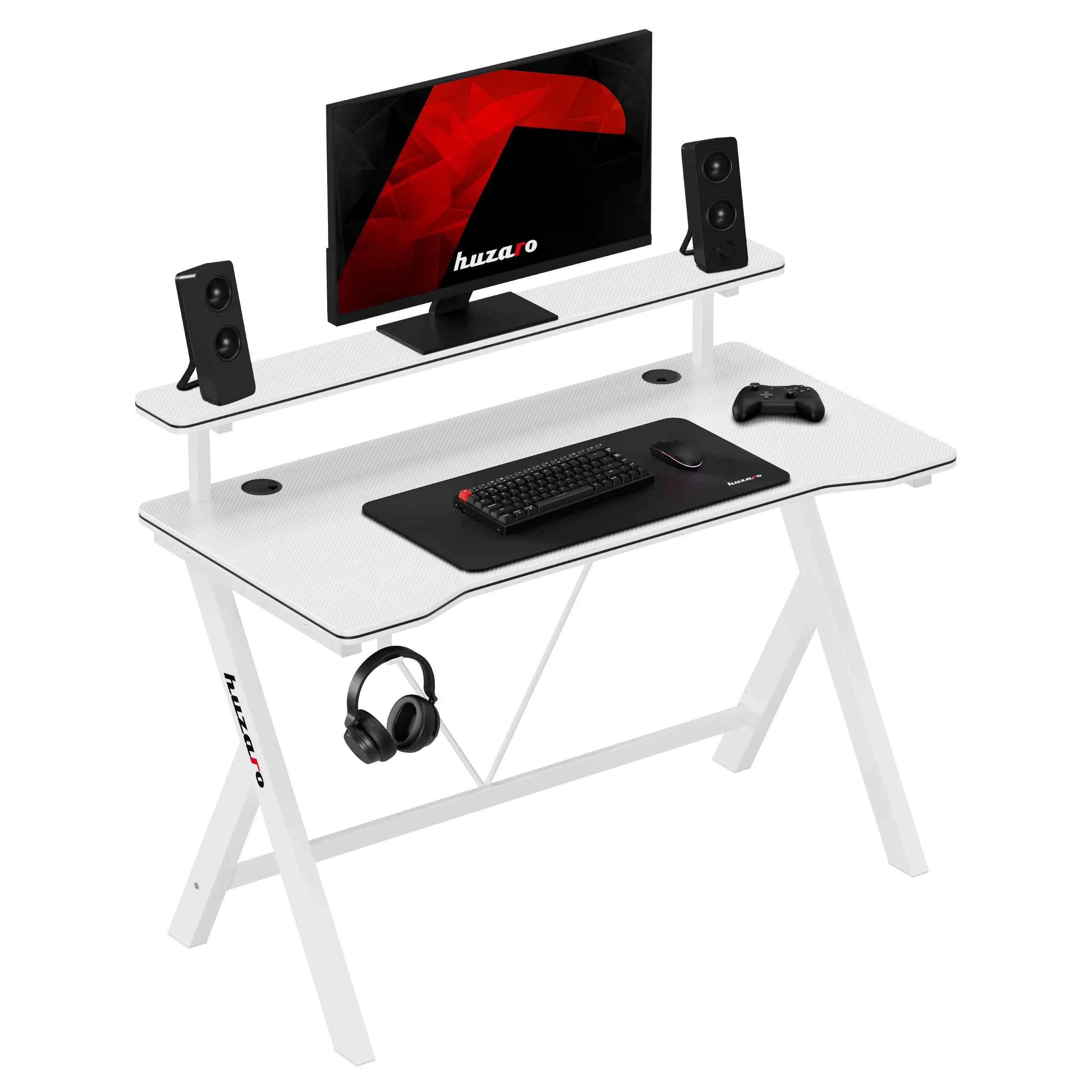 Gaming-Schreibtisch 120 cm Huzaro Hero 1.9 Weiß