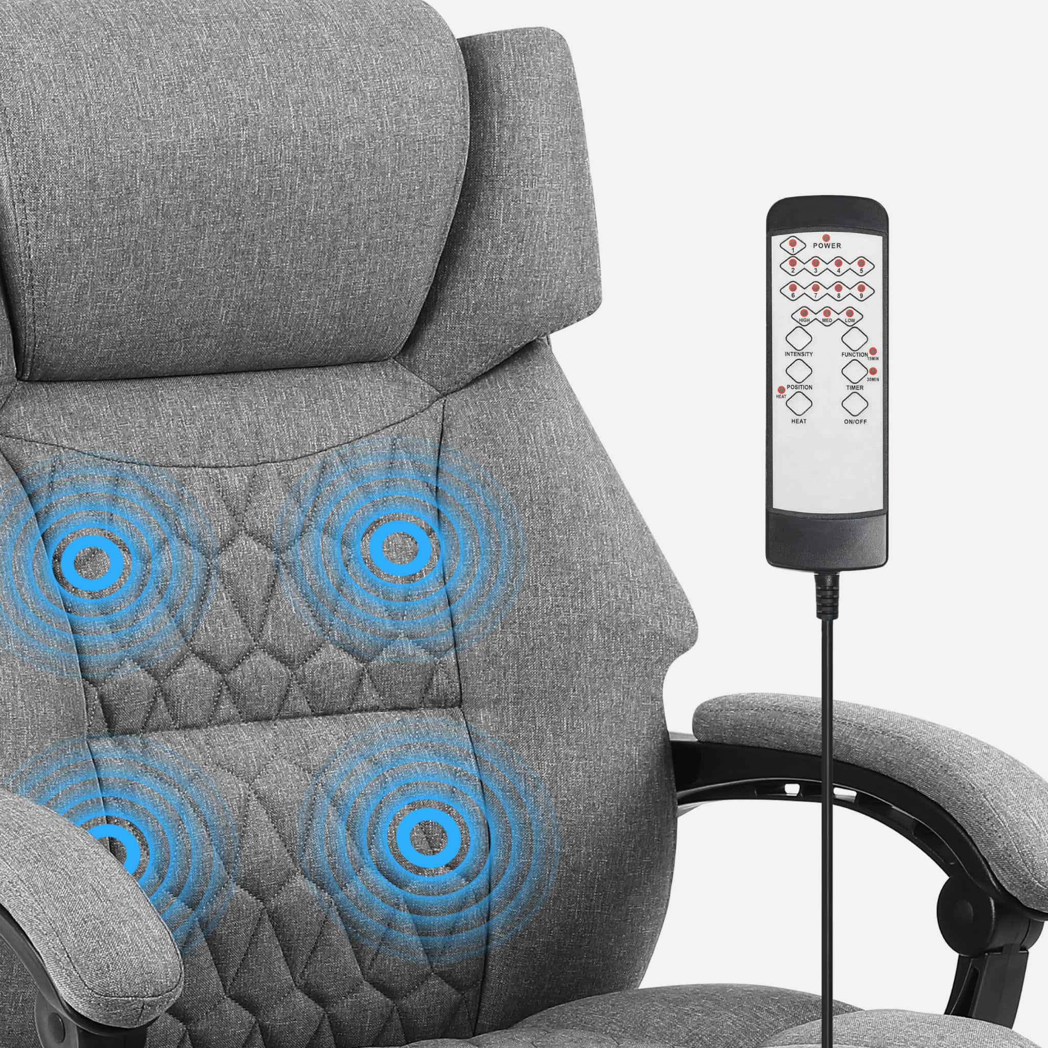 Mark Adler Boss 6.0 Grau Massage-Bürostuhl