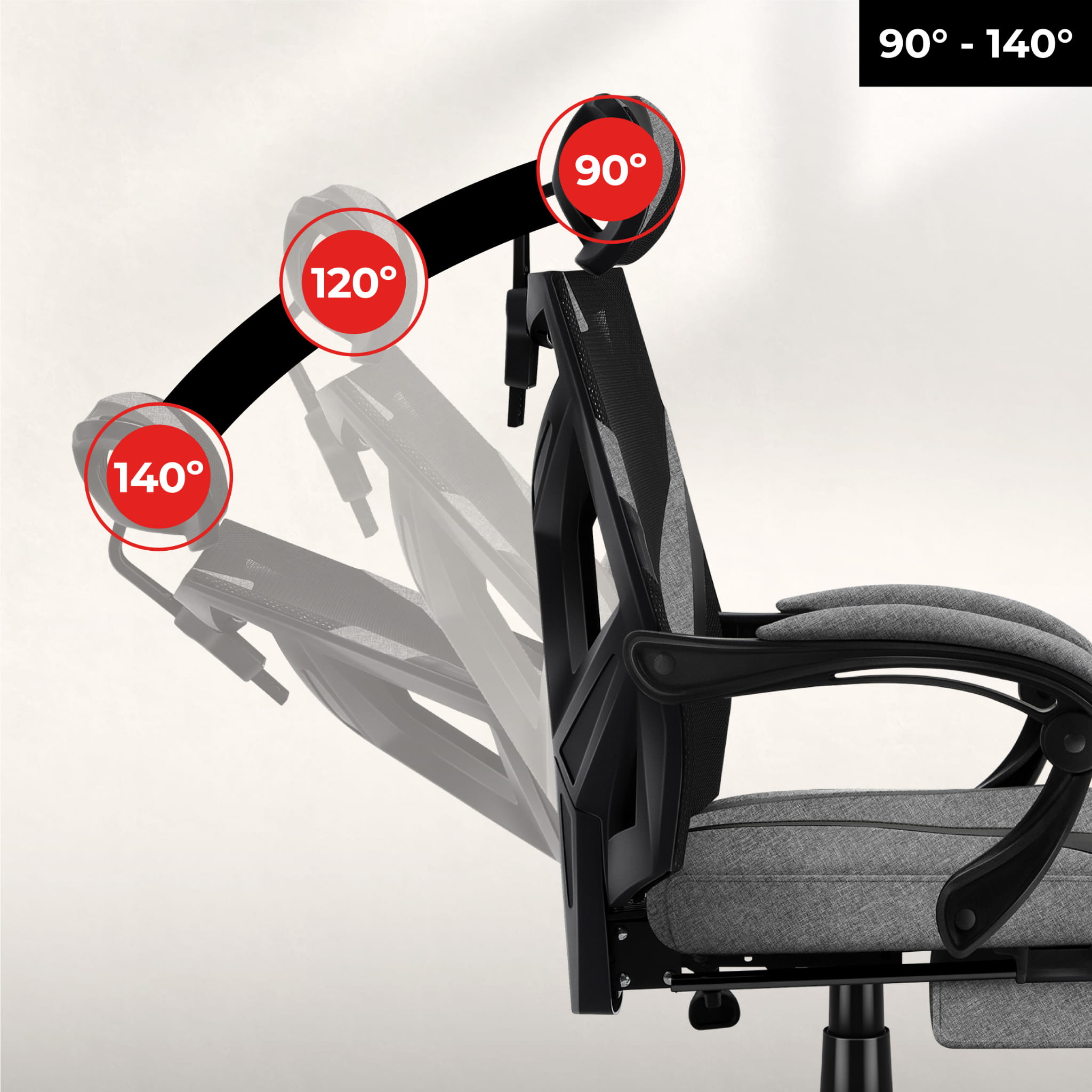 Huzaro Combat 5.0 Grau Gaming-Stuhl