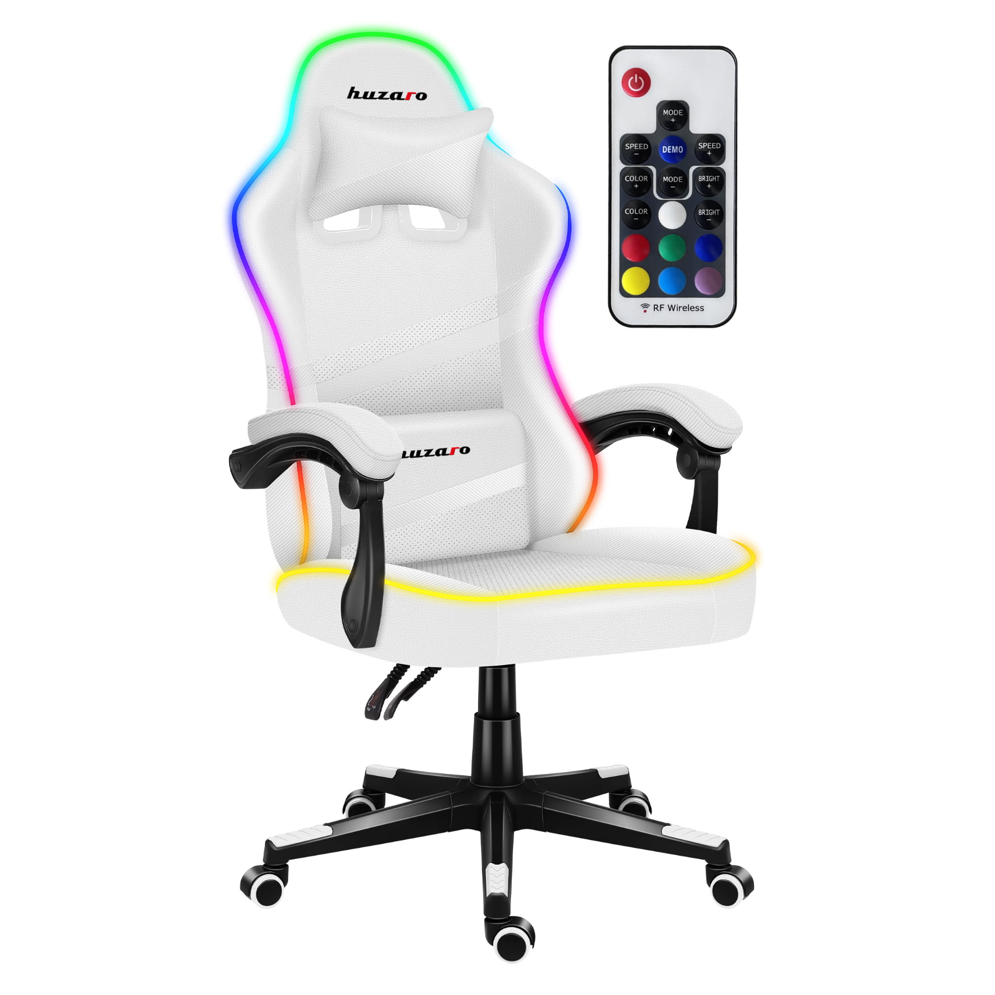 HUZARO FORCE 4.4 RGB LED Weiß Gaming-Stuhl