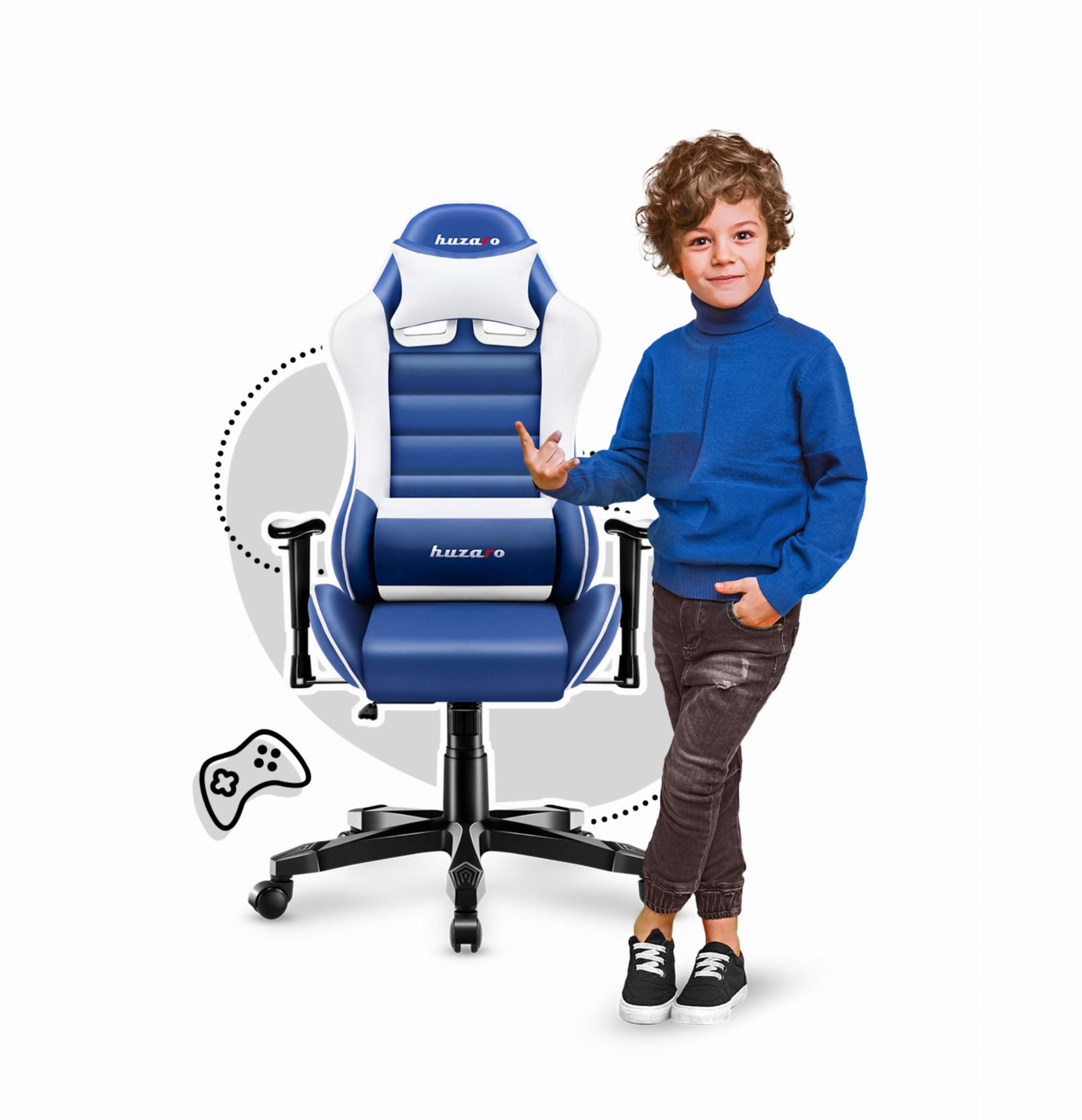HUZARO RANGER 6.0 Blau Gaming-Stuhl für Kinder