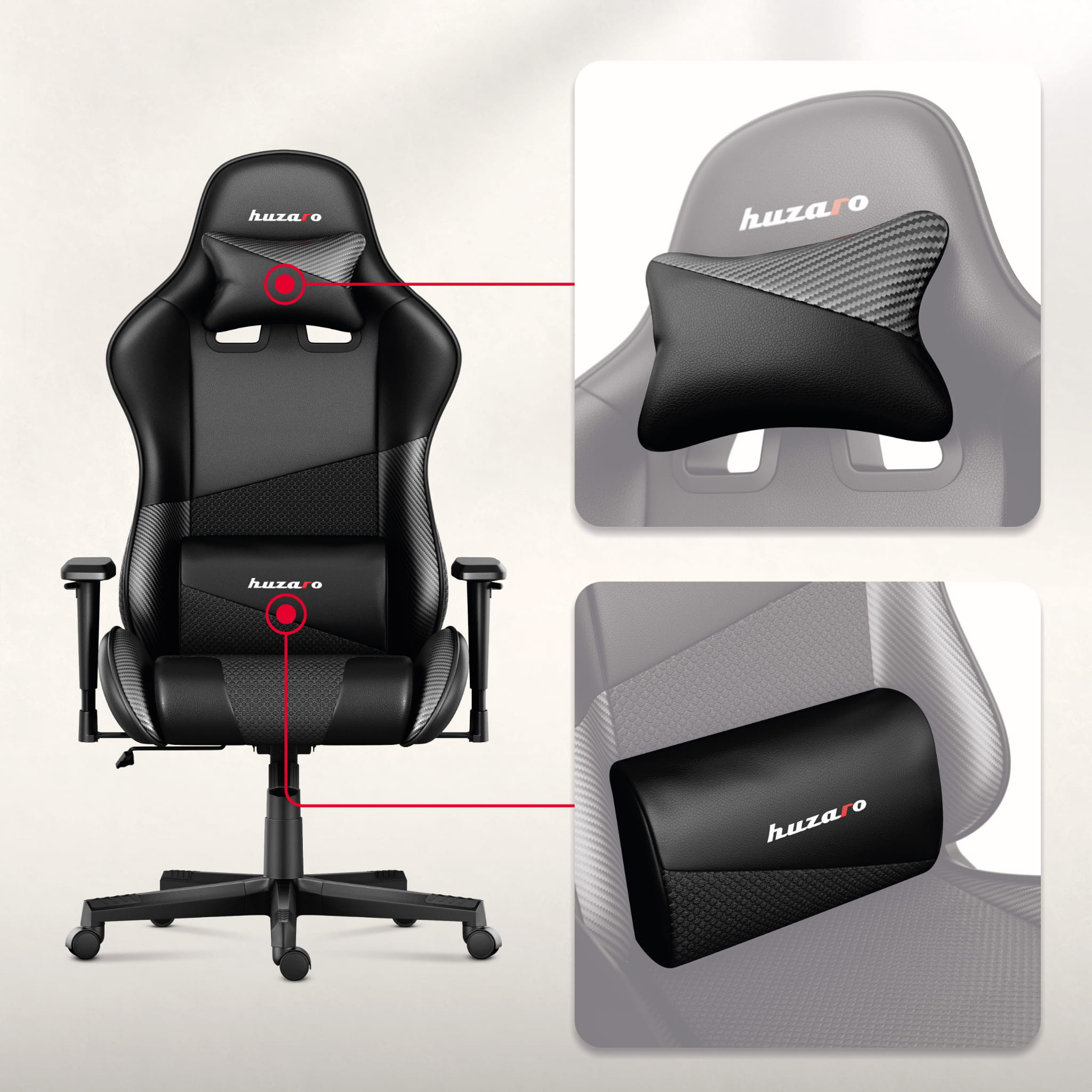 HUZARO FORCE 6.2 Carbon Gaming-Stuhl