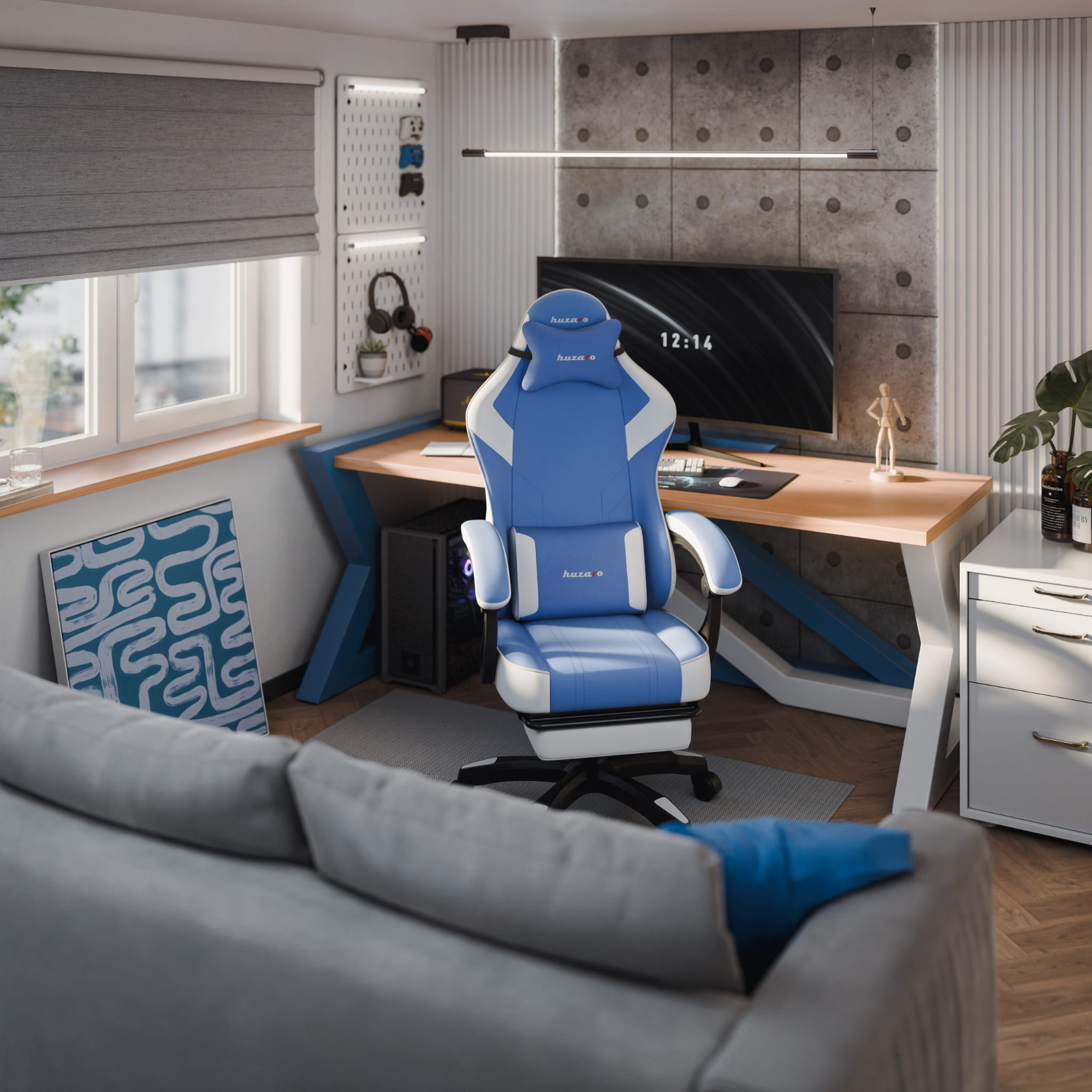 Huzaro Force 3.7 Blue Gaming-Stuhl