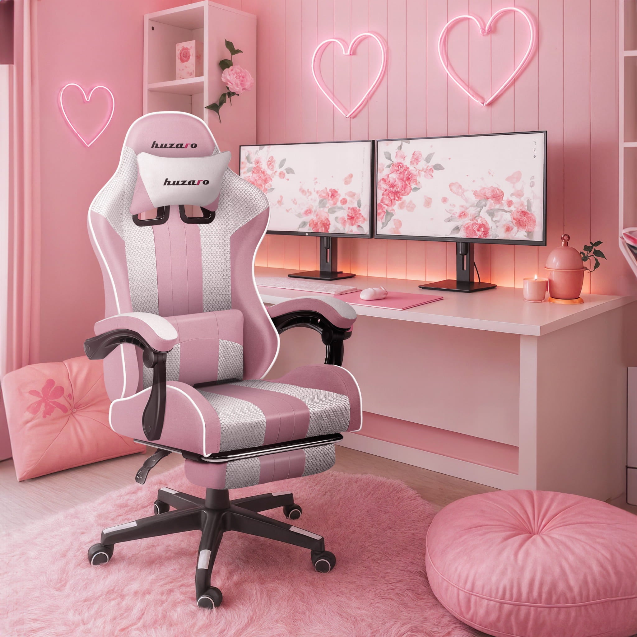 Huzaro Force 4.7 Pink Mesh Gaming-Stuhl