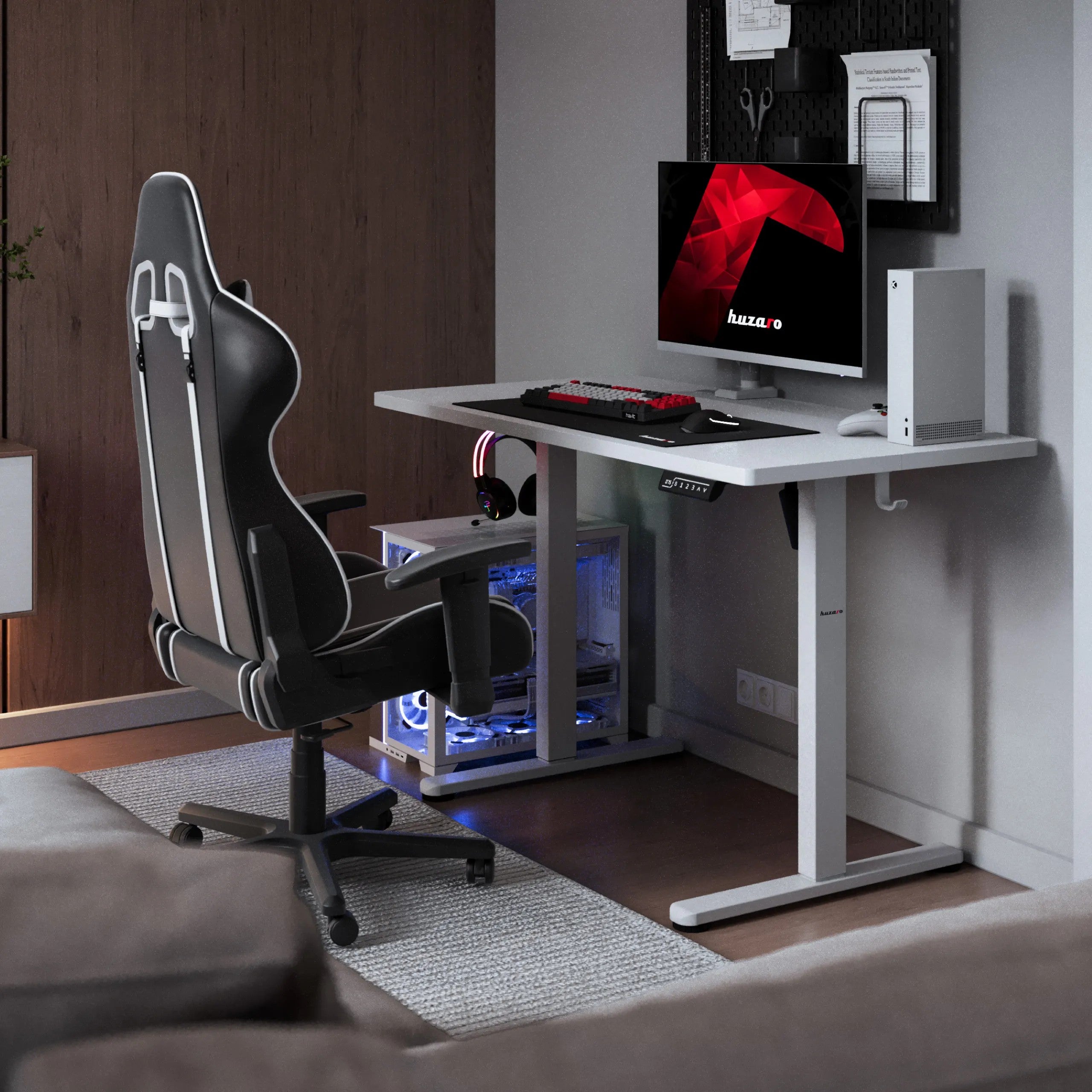 Huzaro Hero 8.1 Höhenverstellbarer Schreibtisch Weiß