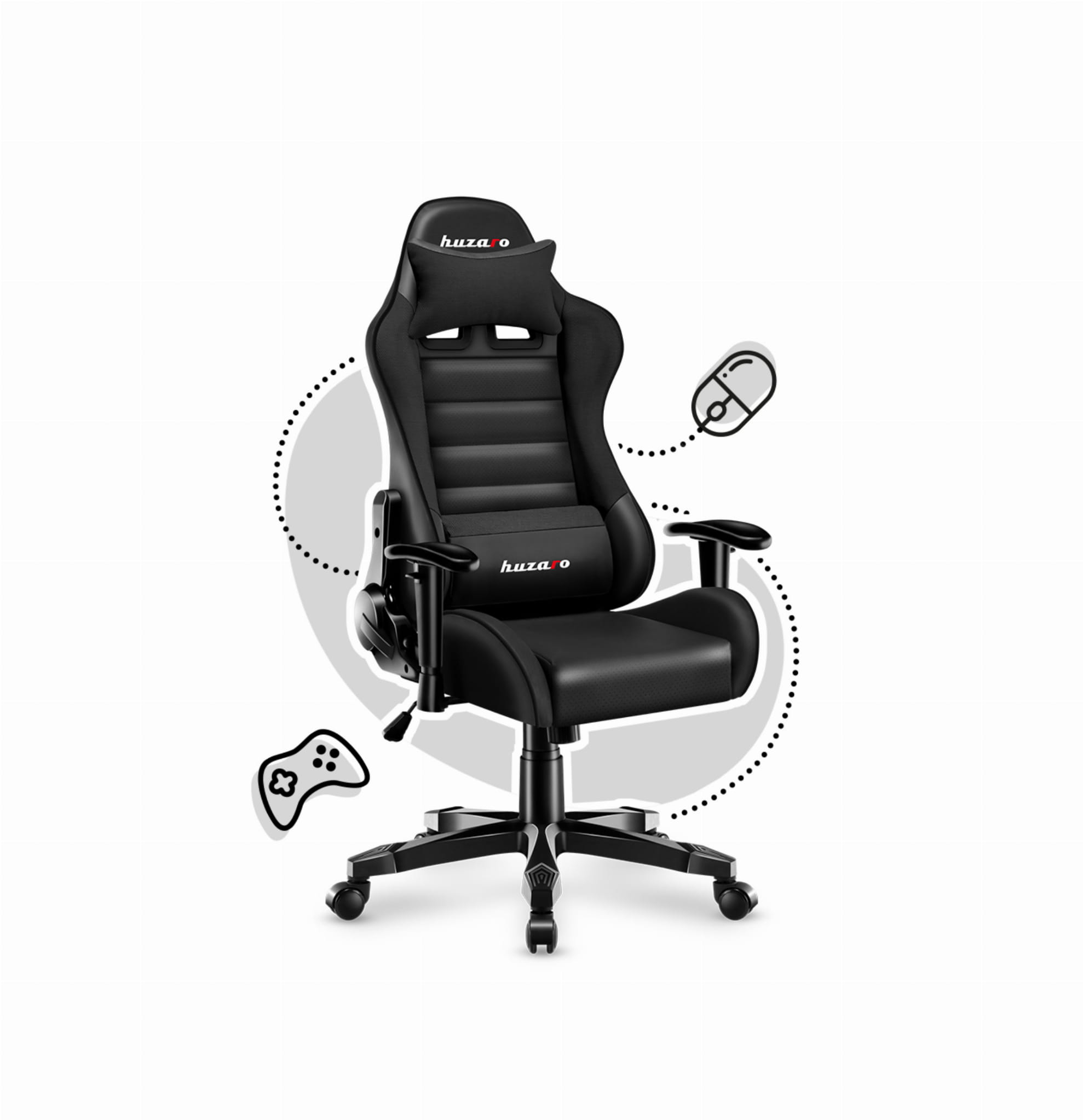 HUZARO RANGER 6.0 Schwarz Gaming-Stuhl für Kinder