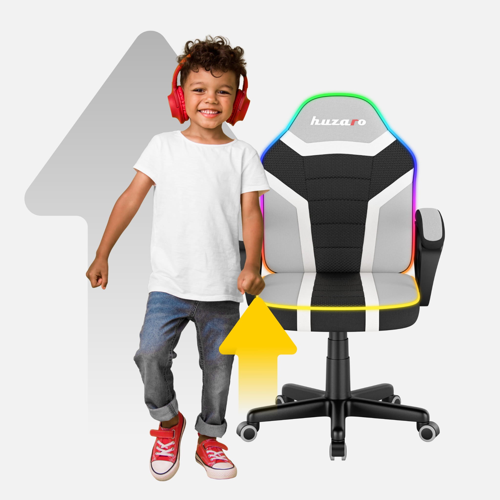HUZARO RANGER 1.0 RGB LED Gaming-Stuhl für Kinder