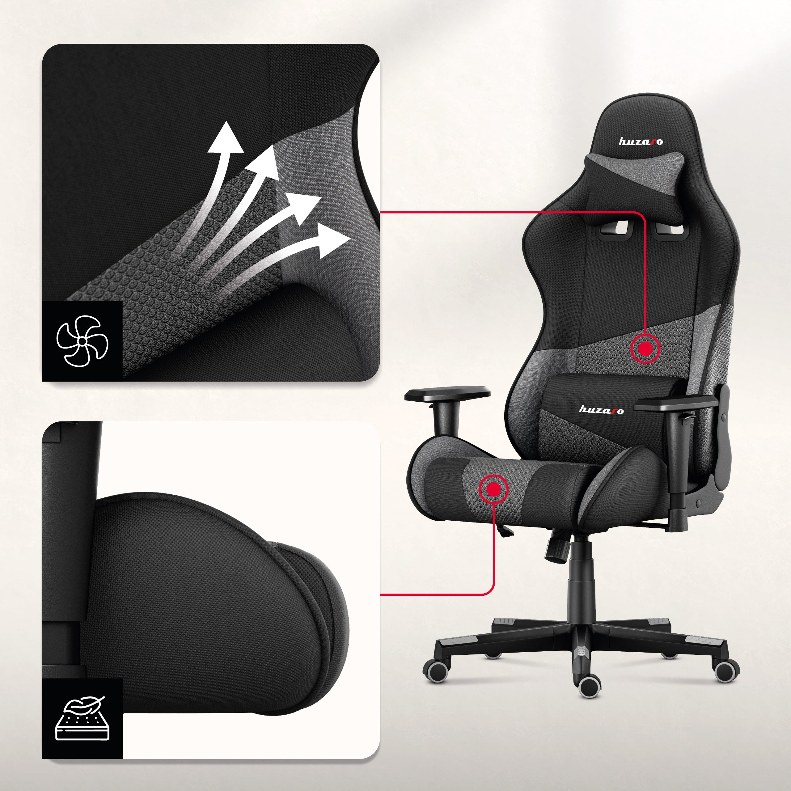 Material Gaming-Stühle mit AIR-Technologie.