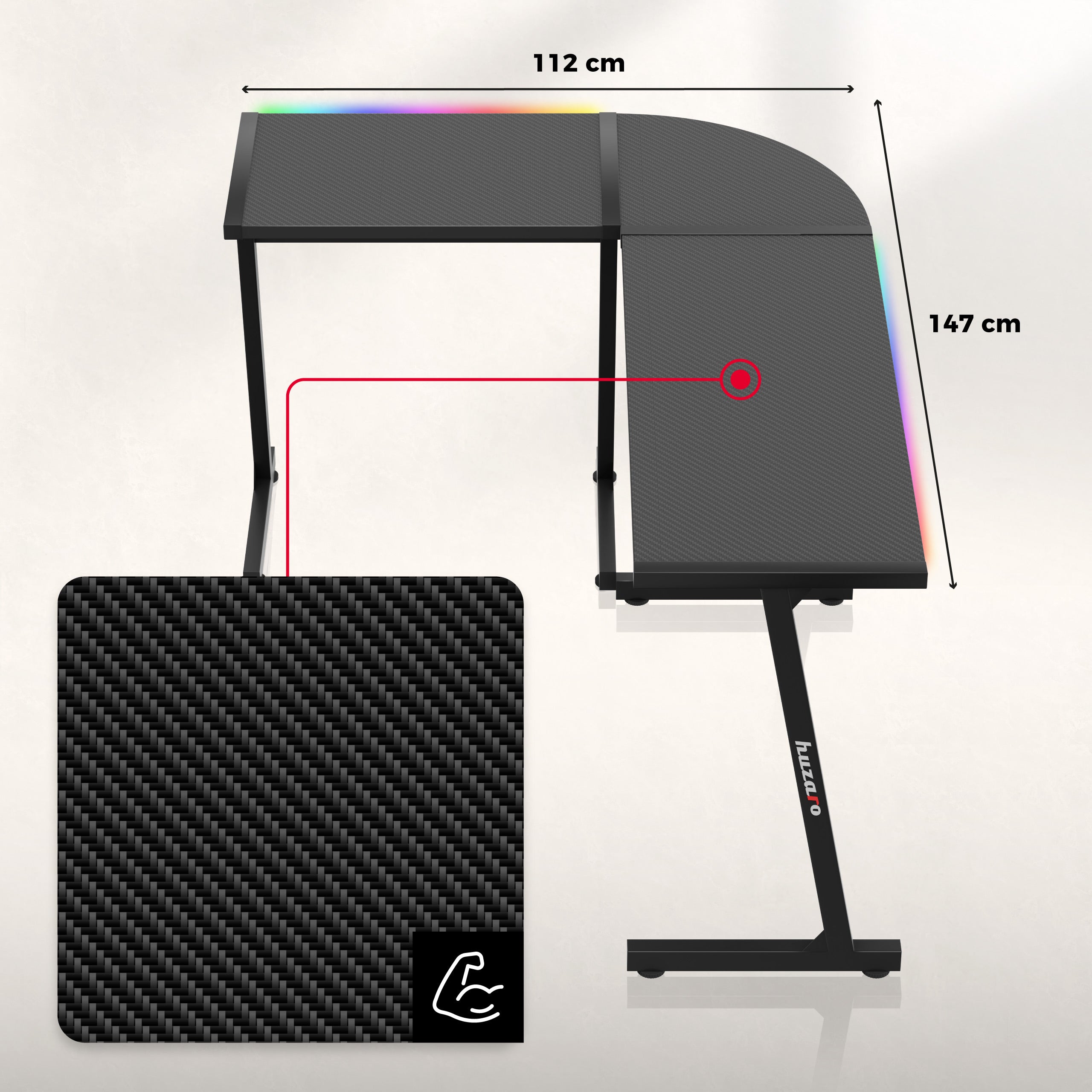 Arbeitsplatte mit Carbon Flex-Beschichtung