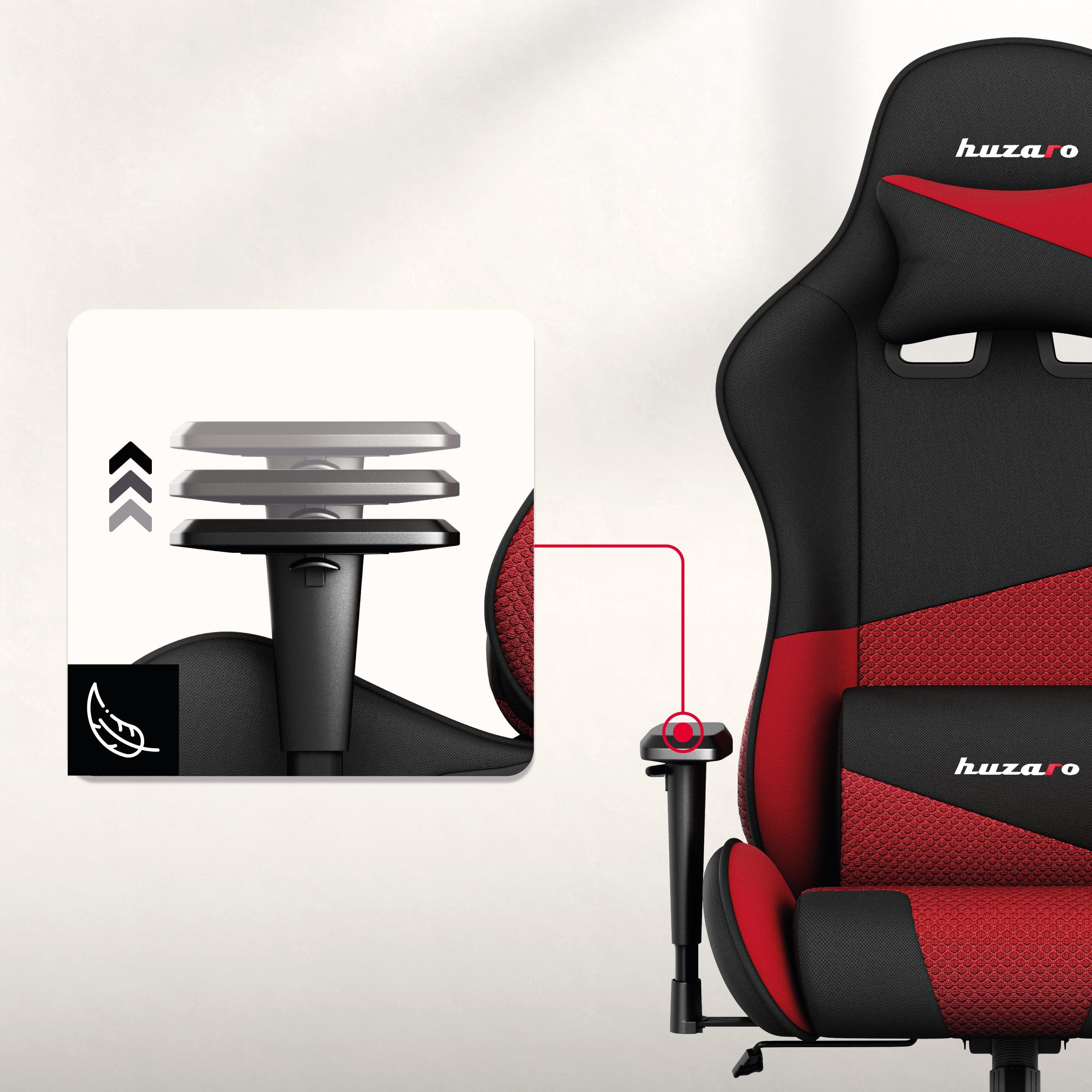 Anti-Rutsch-Armlehnen mit Höhenverstellung