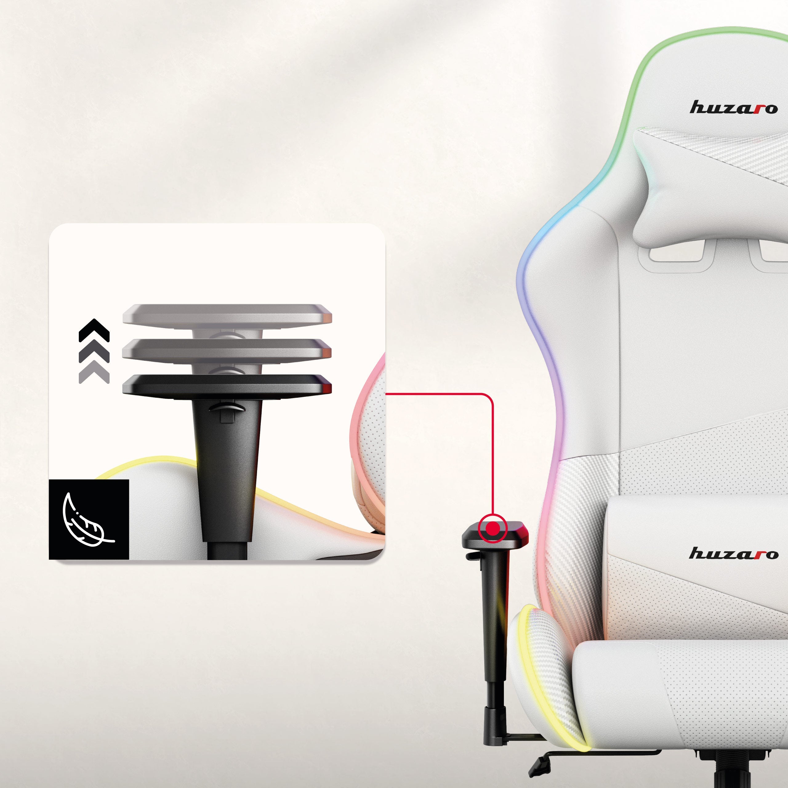 Anti-Rutsch-Armlehnen mit Höhenverstellung