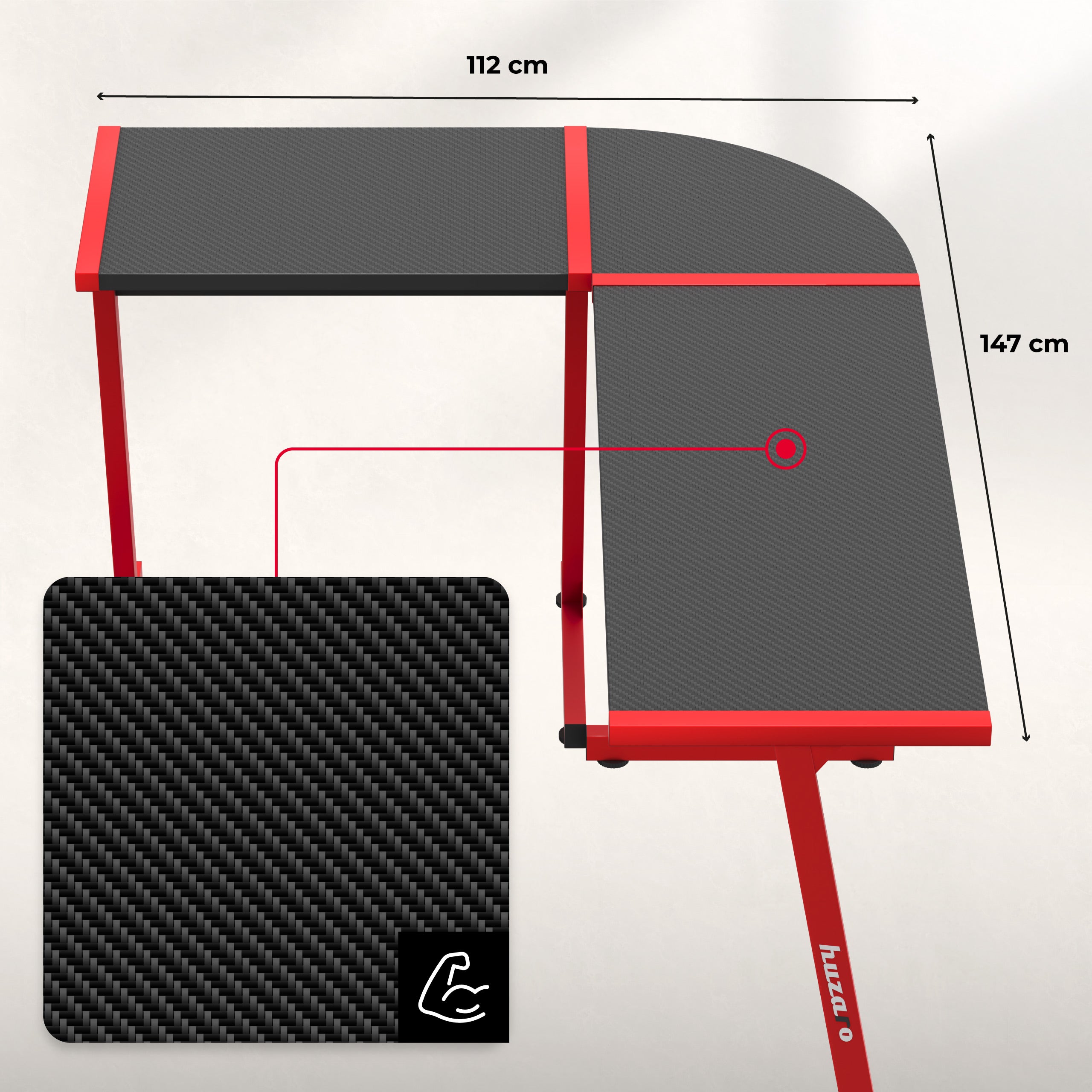 Arbeitsplatte mit Carbon Flex-Beschichtung