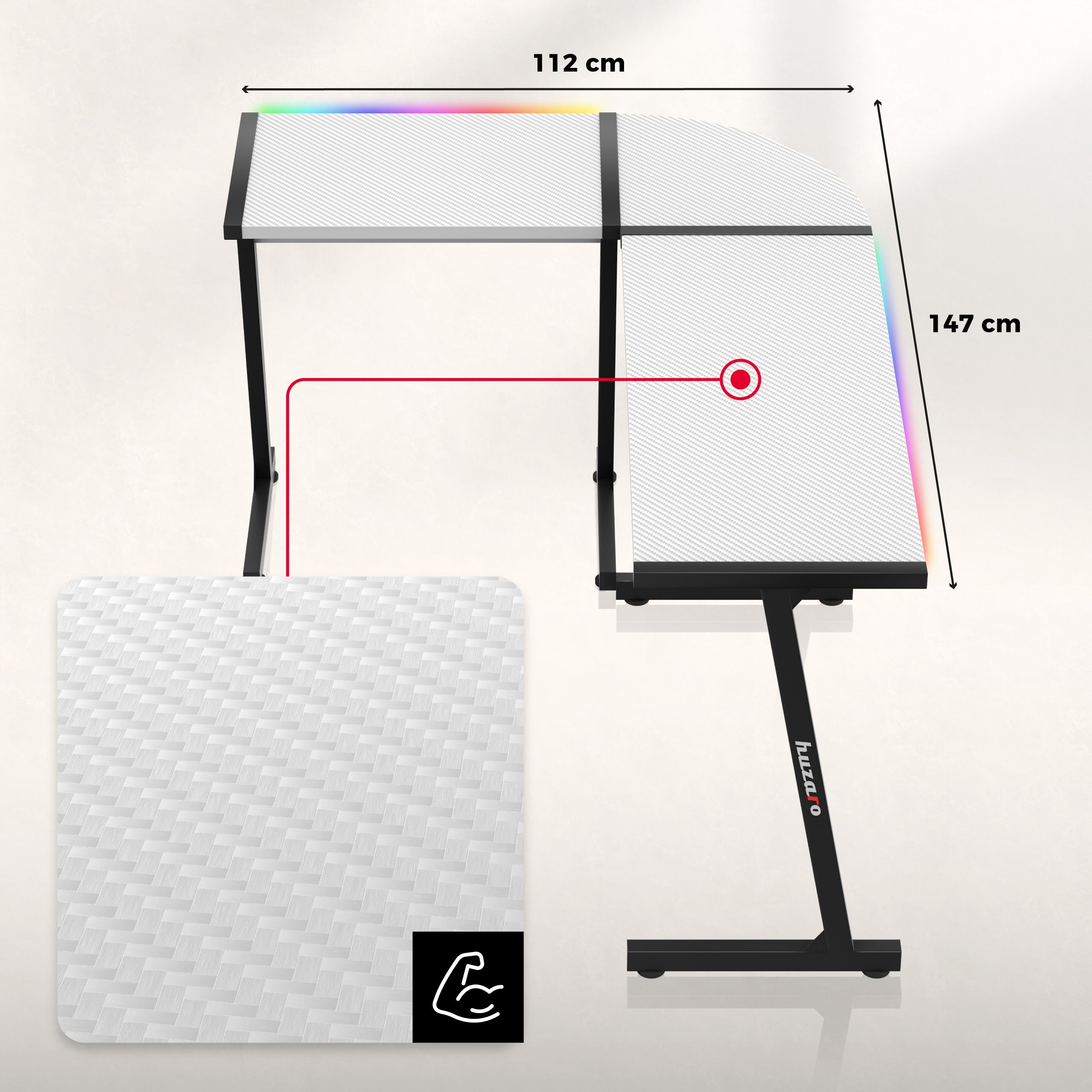 Arbeitsplatte mit Carbon Flex-Beschichtung